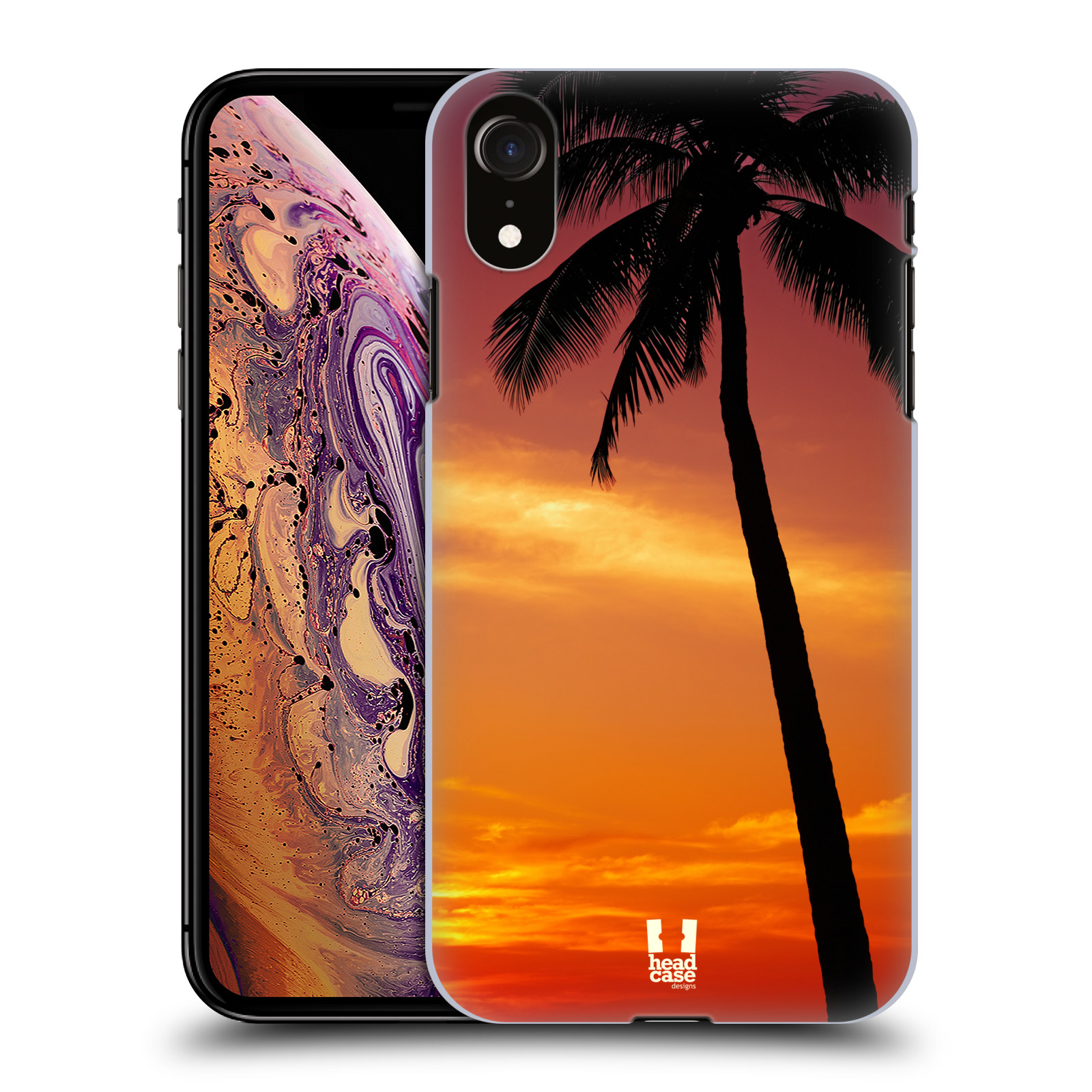HEAD CASE plastový obal na mobil Apple Iphone XR vzor Pláže a Moře ZÁPAD SLUNCE PALMA