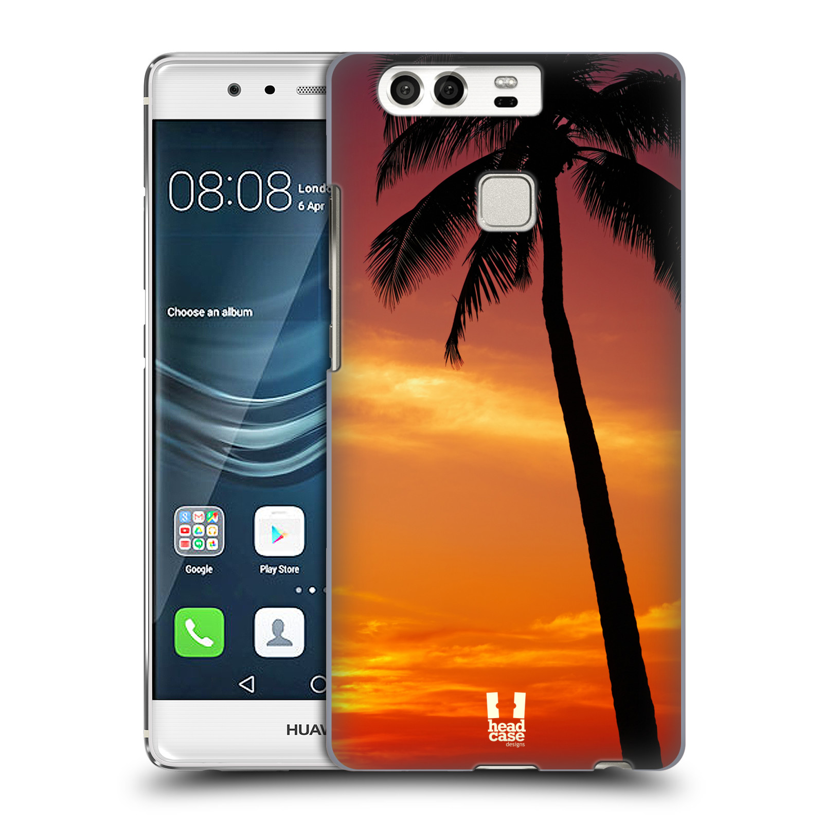 HEAD CASE plastový obal na mobil Huawei P9 / P9 DUAL SIM vzor Pláže a Moře ZÁPAD SLUNCE PALMA