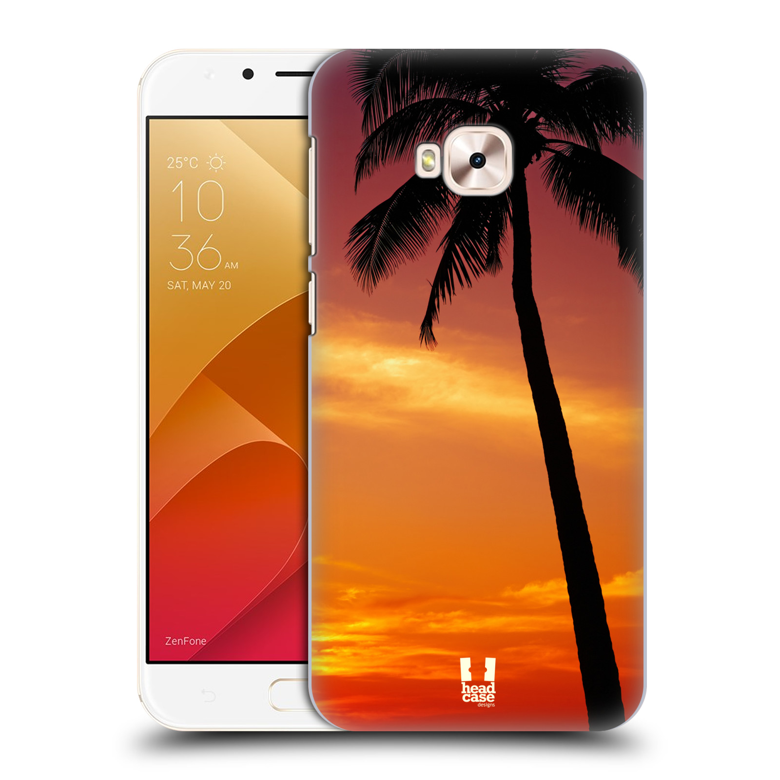 HEAD CASE plastový obal na mobil Asus Zenfone 4 Selfie Pro ZD552KL vzor Pláže a Moře ZÁPAD SLUNCE PALMA