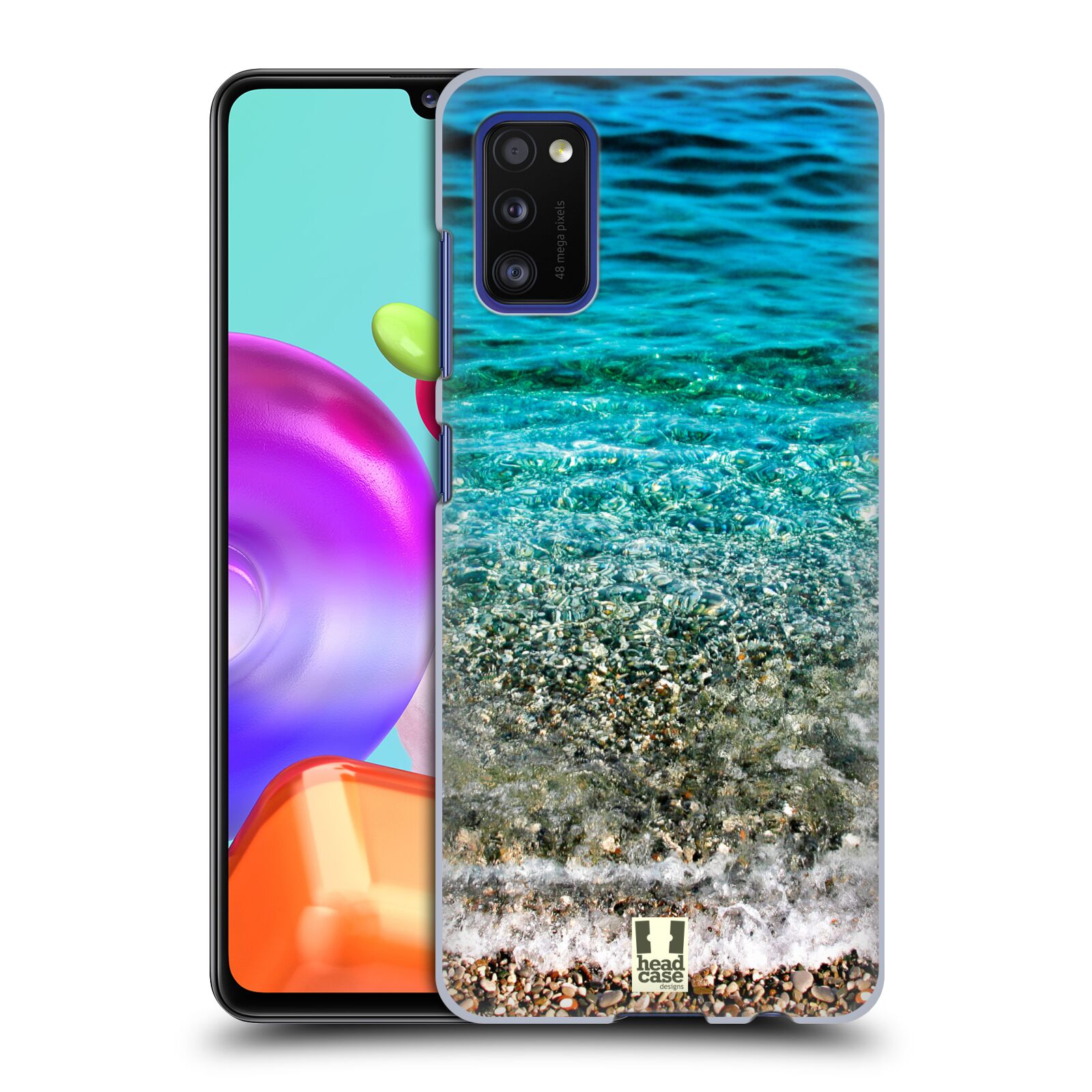 Zadní kryt na mobil Samsung Galaxy A41 vzor Pláže a Moře PRŮZRAČNÉ MOŘE S OBLÁZKY