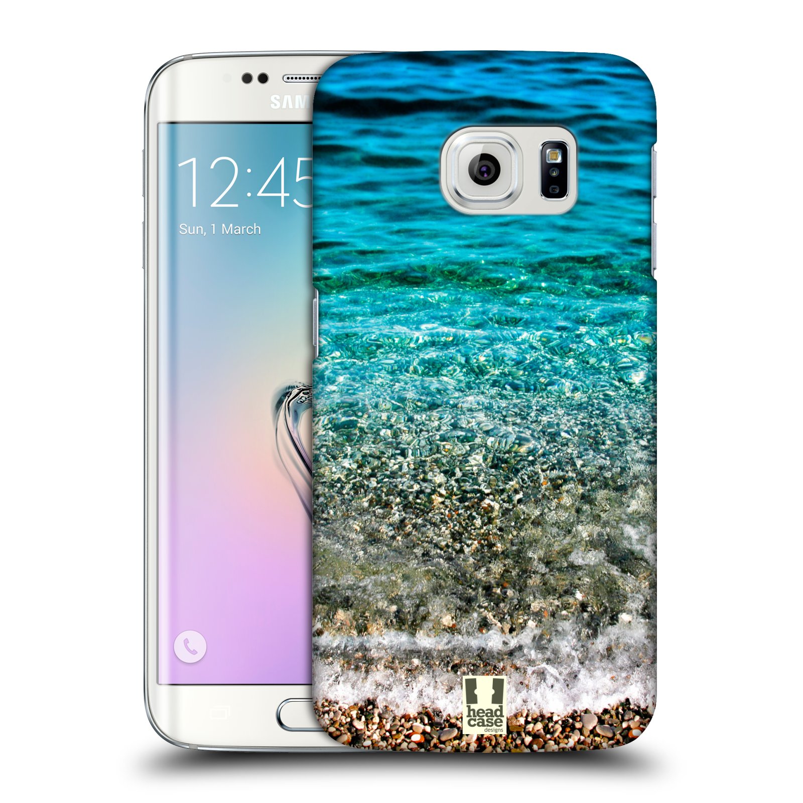 HEAD CASE plastový obal na mobil SAMSUNG Galaxy S6 EDGE (G9250, G925, G925F) vzor Pláže a Moře PRŮZRAČNÉ MOŘE S OBLÁZKY