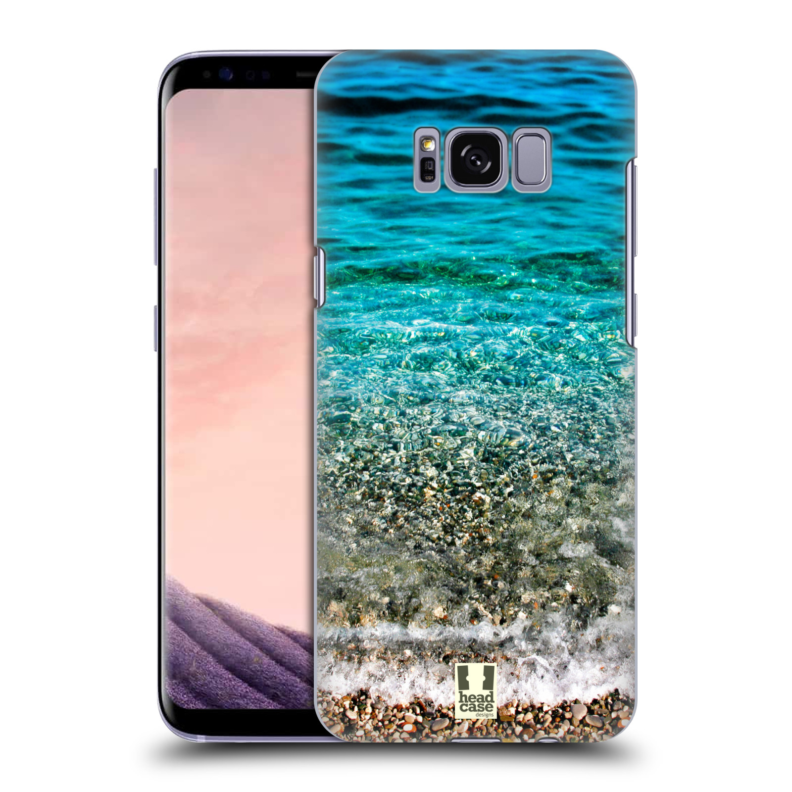 HEAD CASE plastový obal na mobil Samsung Galaxy S8 vzor Pláže a Moře PRŮZRAČNÉ MOŘE S OBLÁZKY