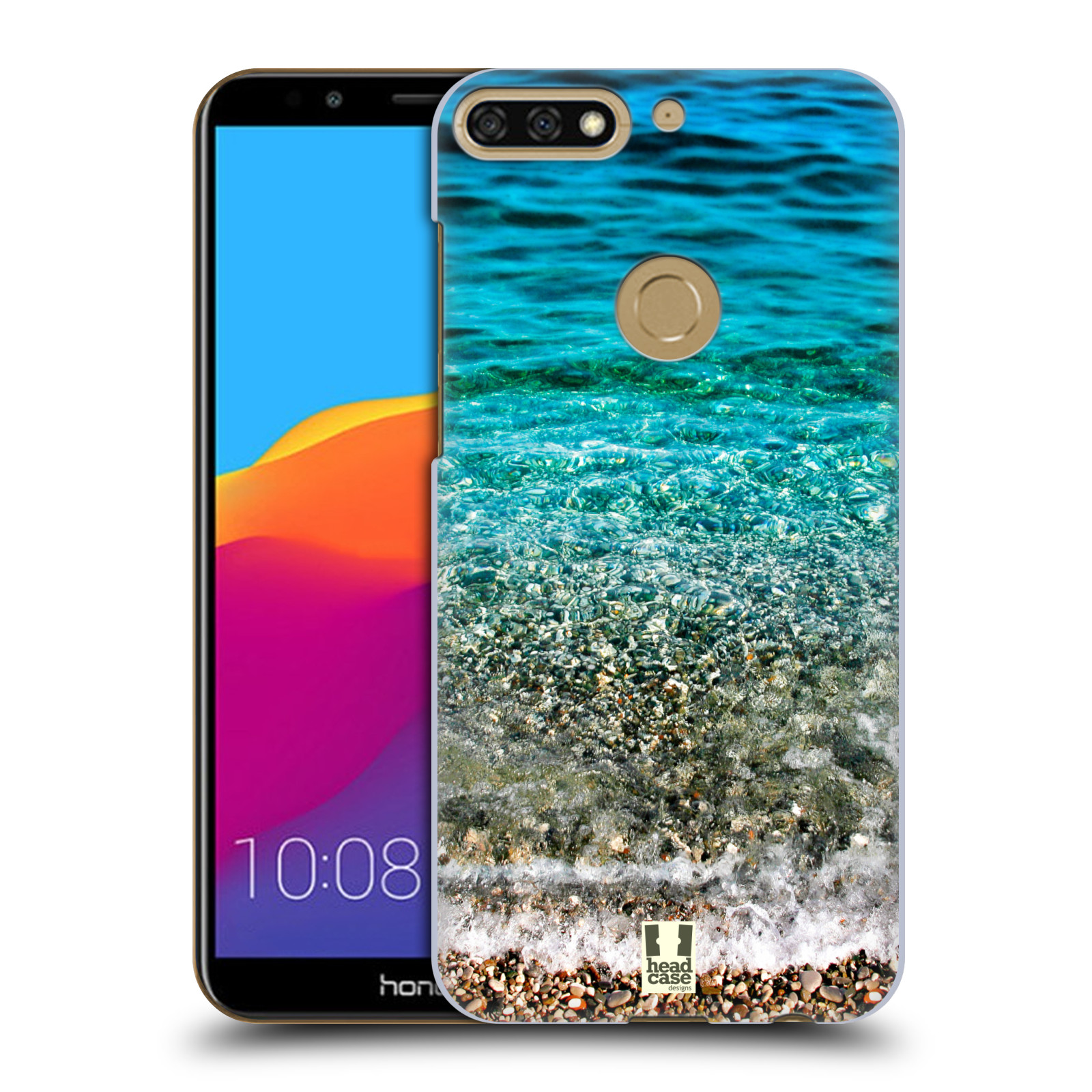 HEAD CASE plastový obal na mobil Honor 7c vzor Pláže a Moře PRŮZRAČNÉ MOŘE S OBLÁZKY