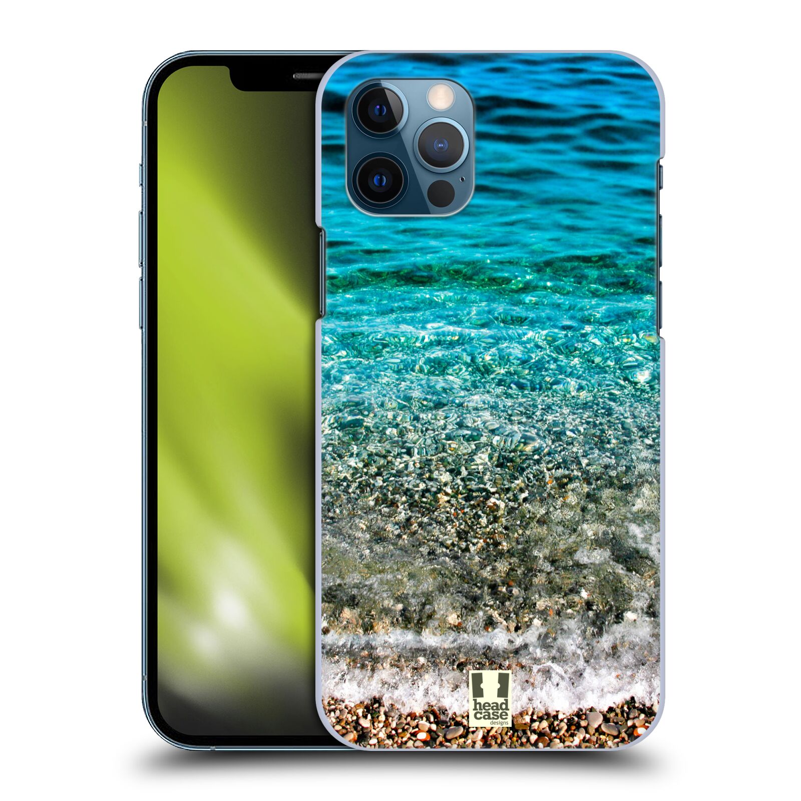 HEAD CASE plastový obal na mobil Apple Iphone 12 / Iphone 12 PRO vzor Pláže a Moře PRŮZRAČNÉ MOŘE S OBLÁZKY