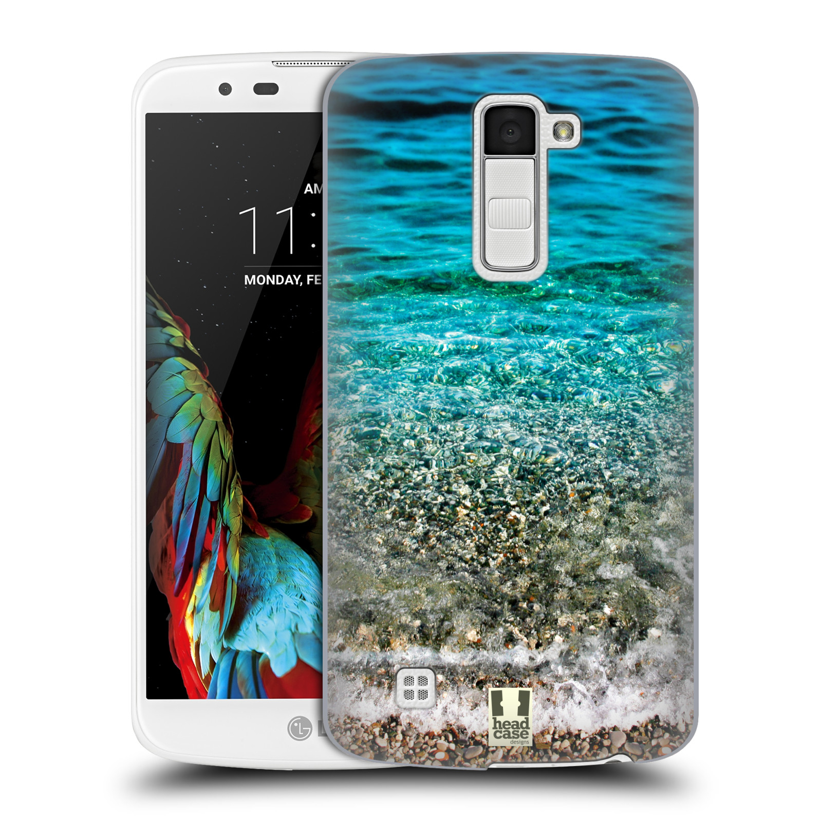 HEAD CASE plastový obal na mobil LG K10 vzor Pláže a Moře PRŮZRAČNÉ MOŘE S OBLÁZKY