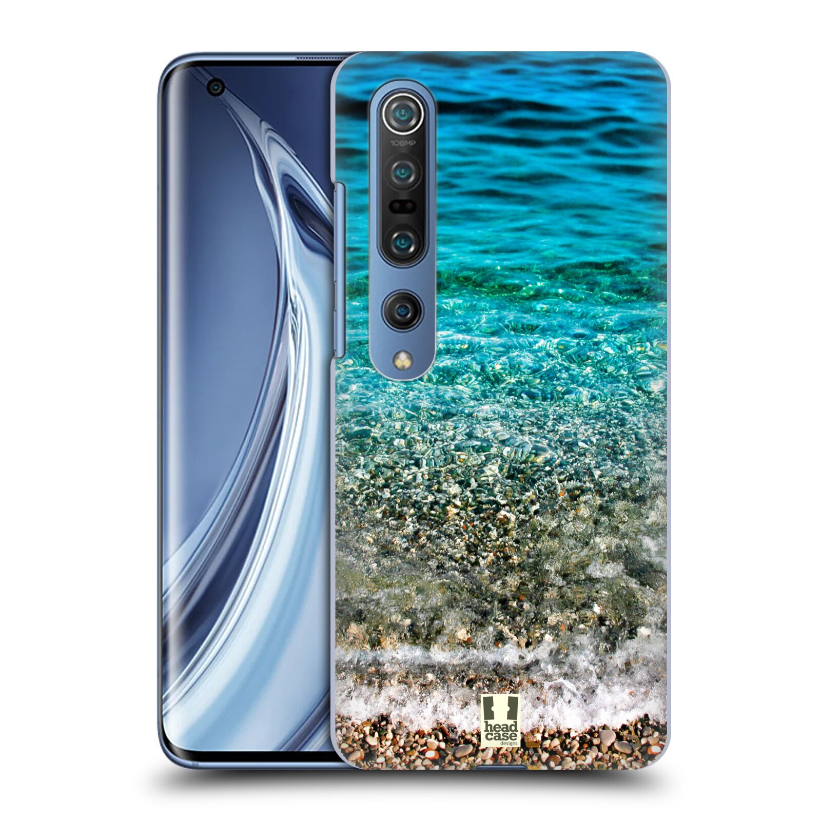 HEAD CASE plastový obal na mobil Xiaomi Mi 10 vzor Pláže a Moře PRŮZRAČNÉ MOŘE S OBLÁZKY