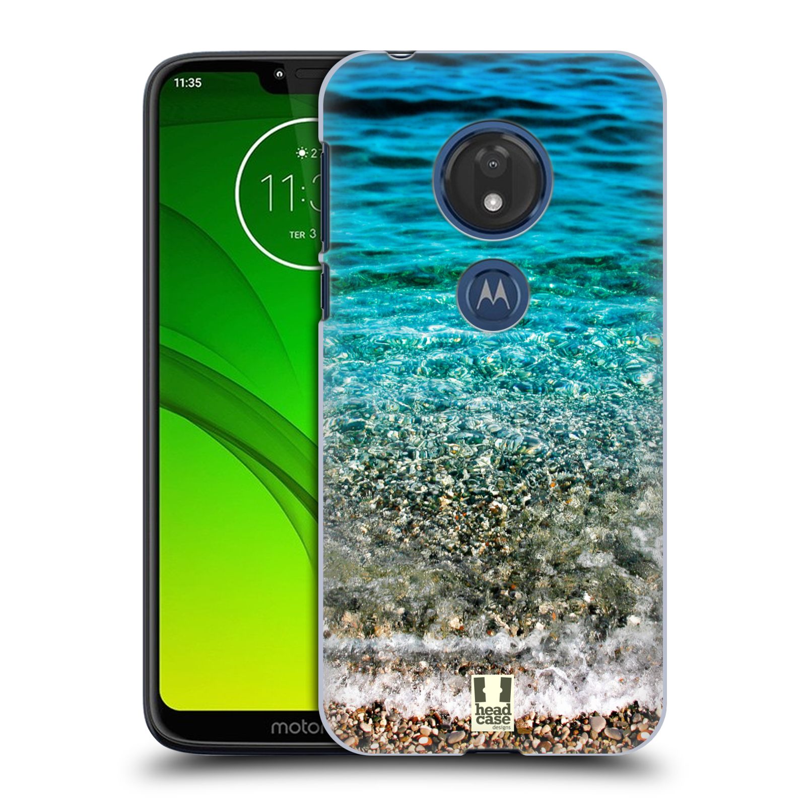 Pouzdro na mobil Motorola Moto G7 Play vzor Pláže a Moře PRŮZRAČNÉ MOŘE S OBLÁZKY