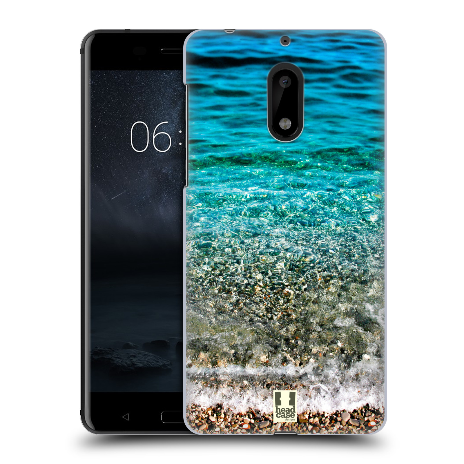 HEAD CASE plastový obal na mobil Nokia 6 vzor Pláže a Moře PRŮZRAČNÉ MOŘE S OBLÁZKY