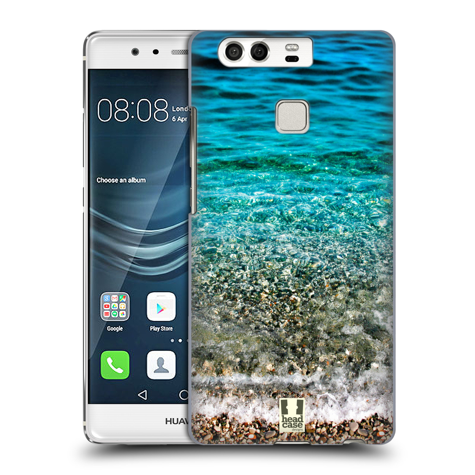 HEAD CASE plastový obal na mobil Huawei P9 / P9 DUAL SIM vzor Pláže a Moře PRŮZRAČNÉ MOŘE S OBLÁZKY