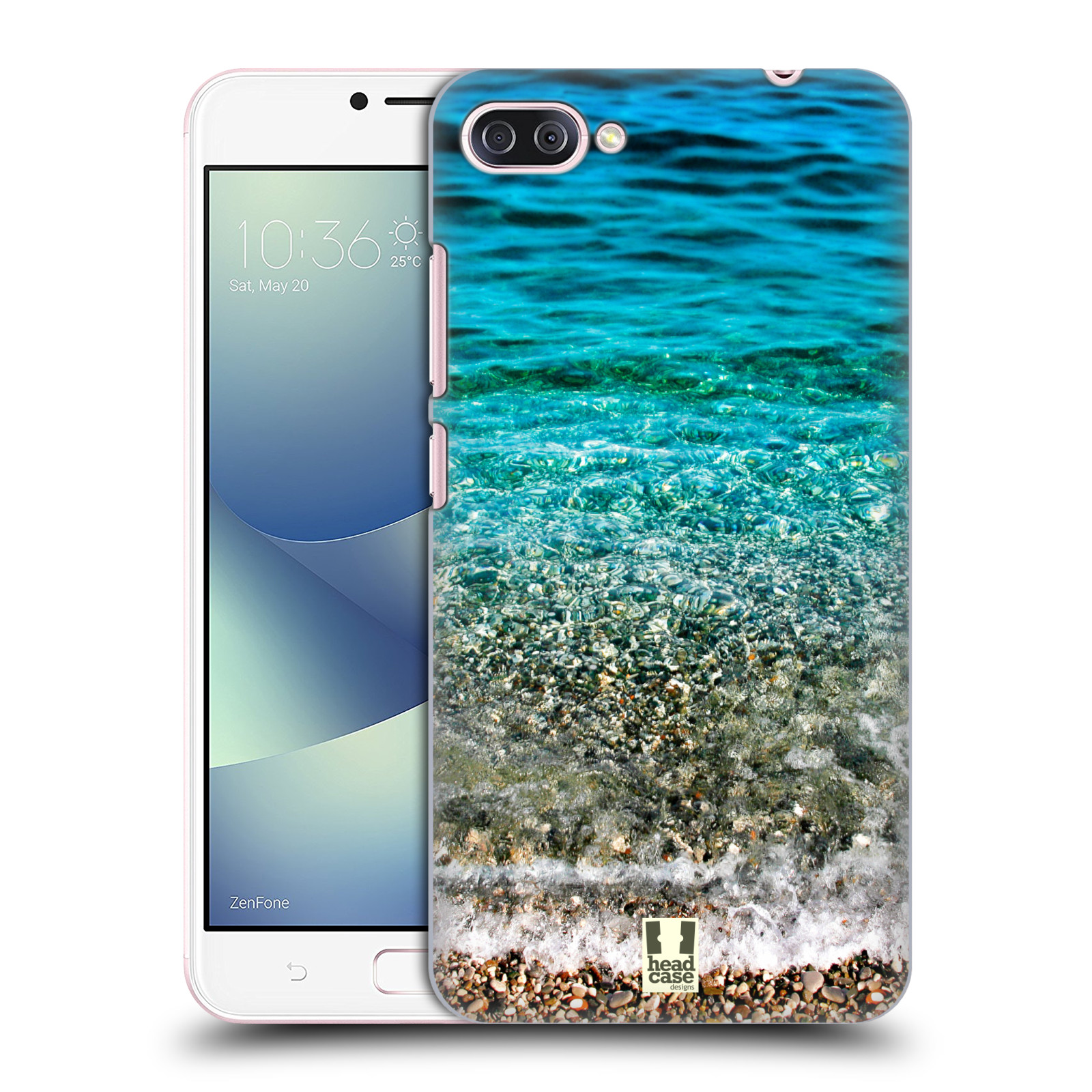 HEAD CASE plastový obal na mobil Asus Zenfone 4 MAX ZC554KL vzor Pláže a Moře PRŮZRAČNÉ MOŘE S OBLÁZKY