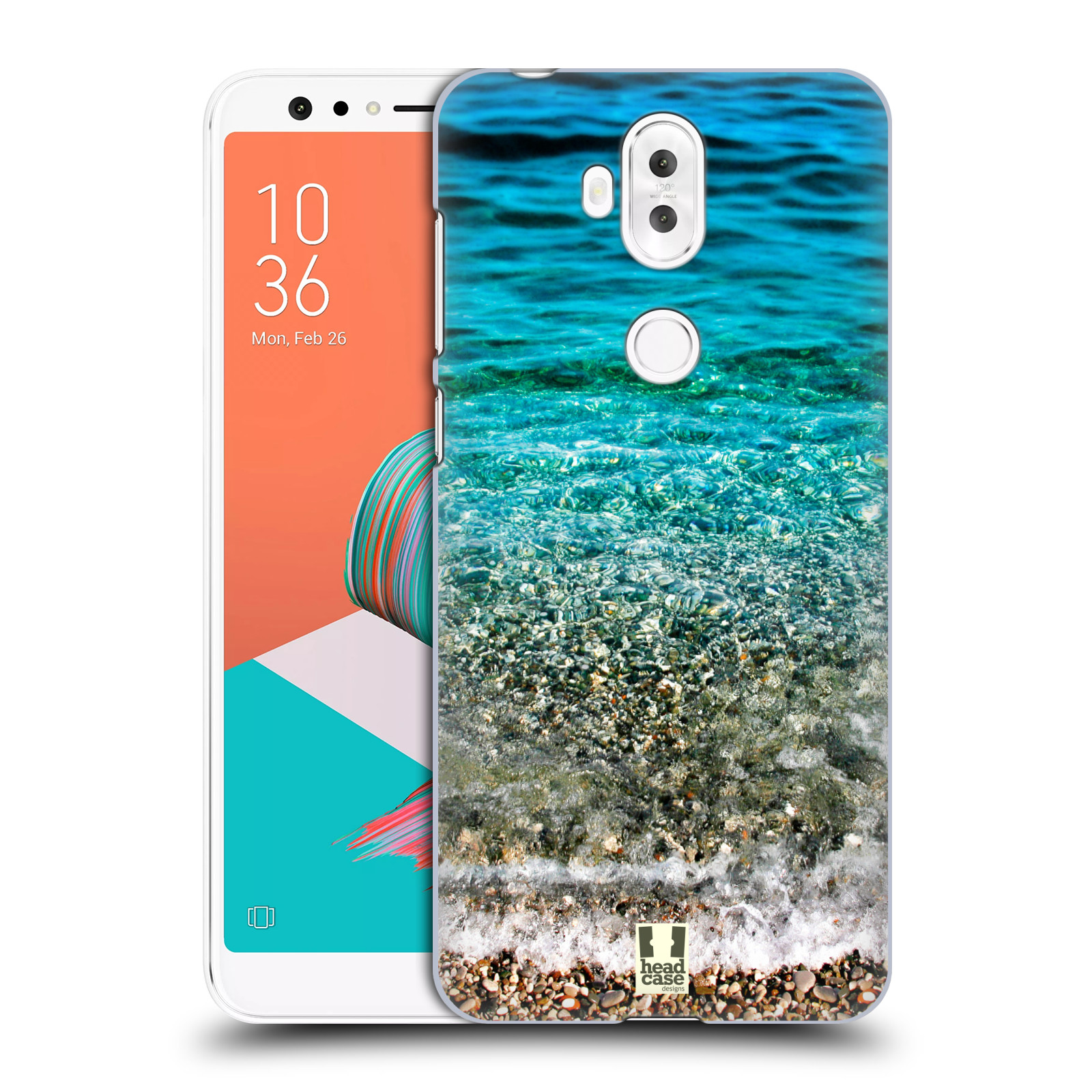 HEAD CASE plastový obal na mobil Asus Zenfone 5 LITE ZC600KL vzor Pláže a Moře PRŮZRAČNÉ MOŘE S OBLÁZKY