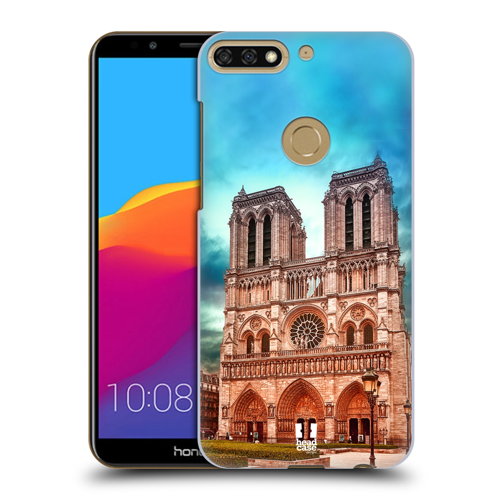 Pouzdro na mobil HONOR 7C - HEAD CASE - historická místa katedrála Notre Dame