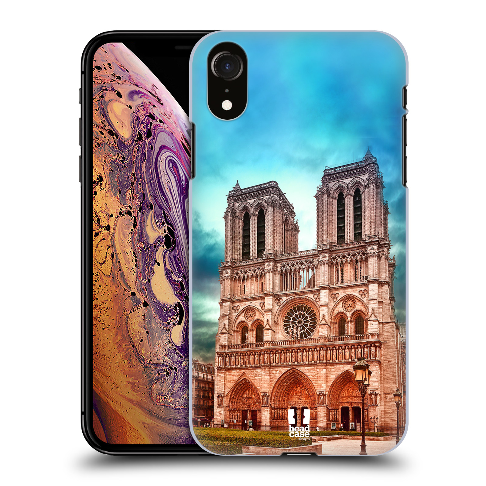 Pouzdro na mobil Apple Iphone XR - HEAD CASE - historická místa katedrála Notre Dame