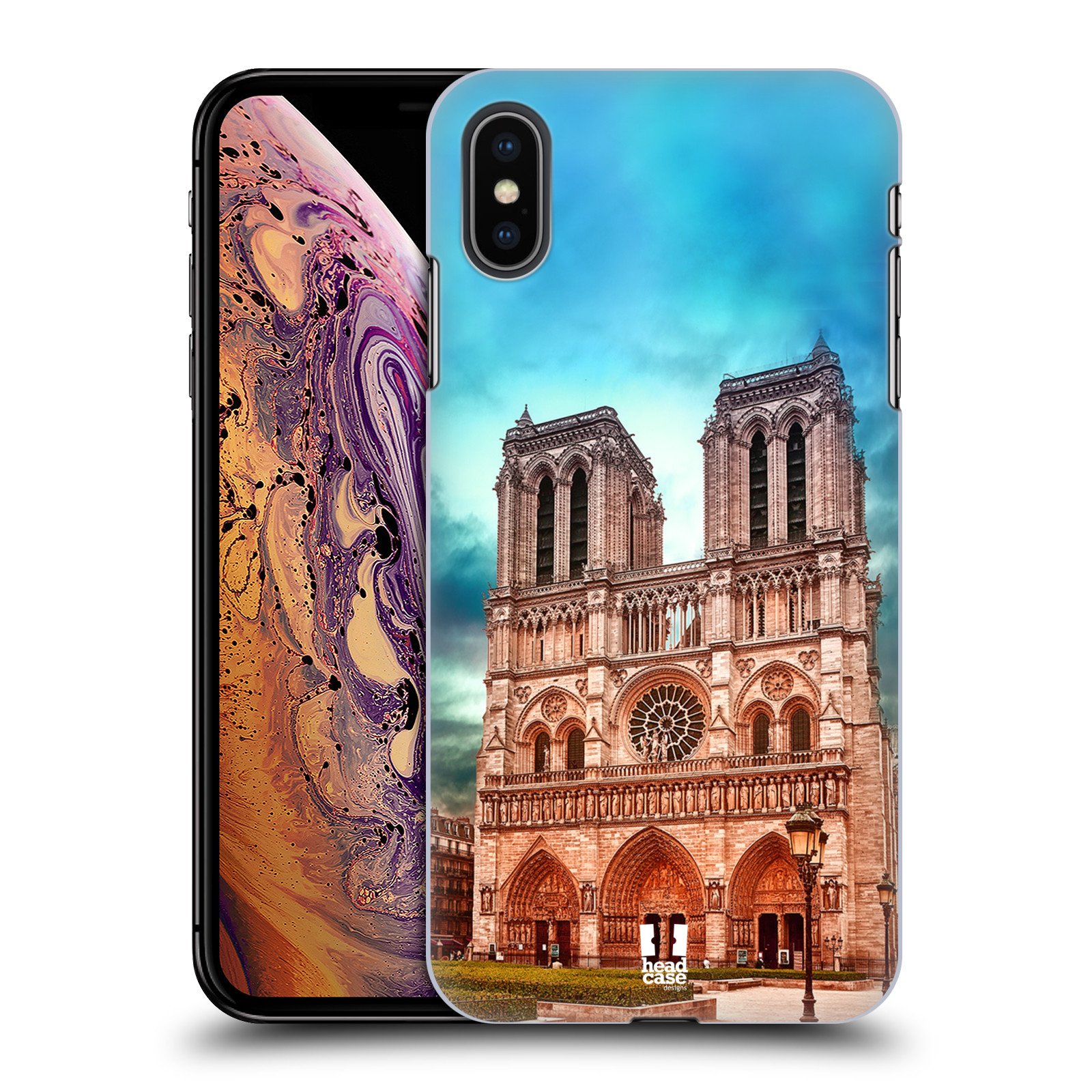 Pouzdro na mobil Apple Iphone XS MAX - HEAD CASE - historická místa katedrála Notre Dame