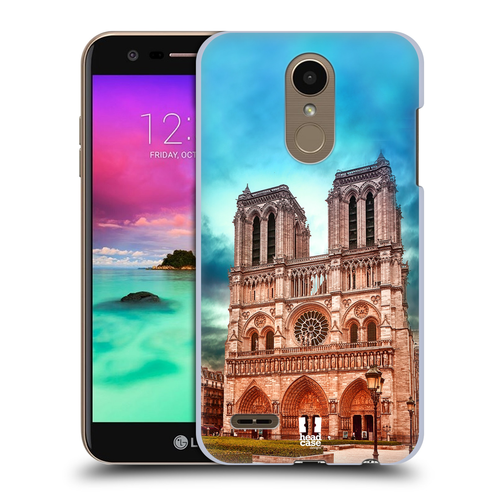 Pouzdro na mobil LG K10 2018 - HEAD CASE - historická místa katedrála Notre Dame