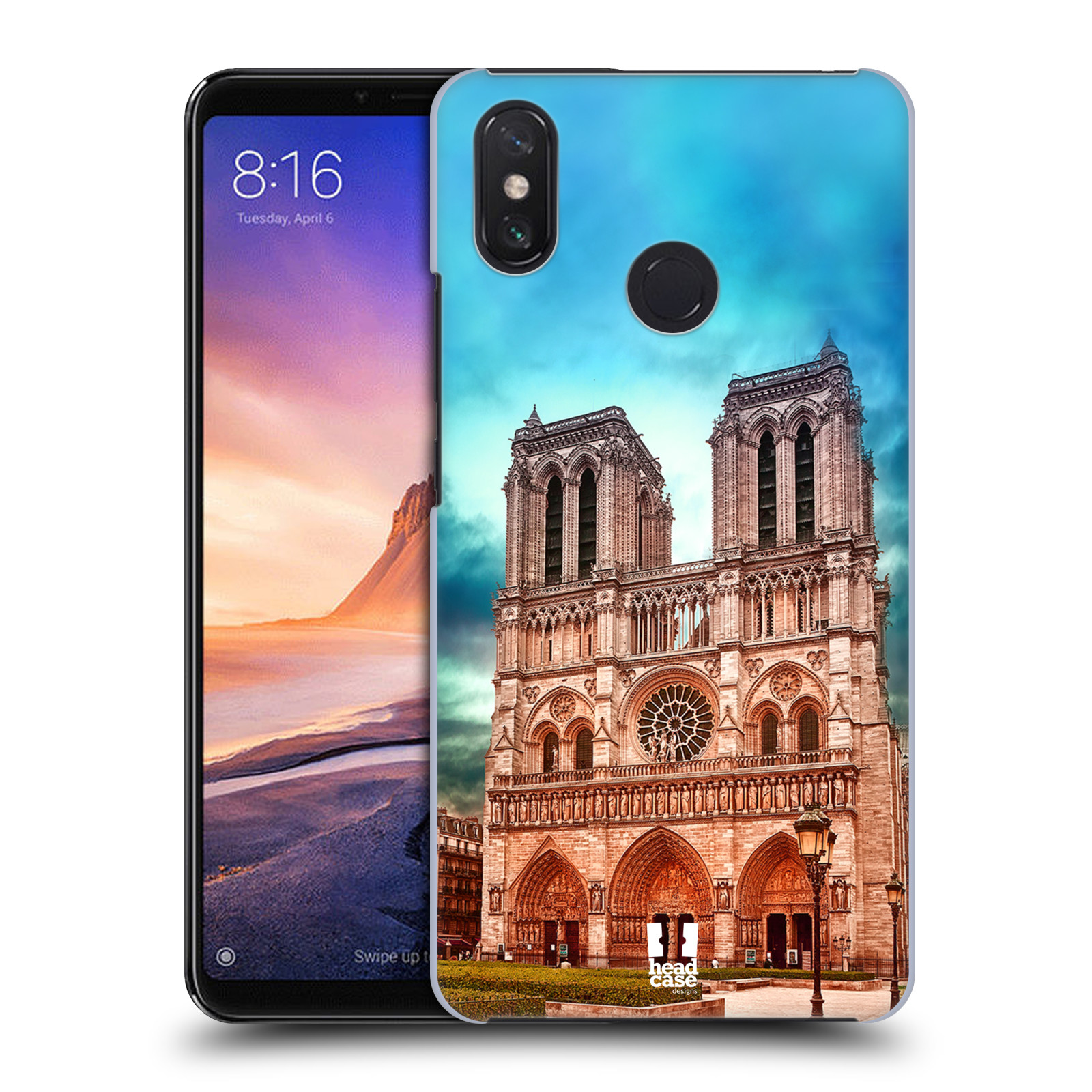 Pouzdro na mobil Xiaomi Mi Max 3 - HEAD CASE - historická místa katedrála Notre Dame