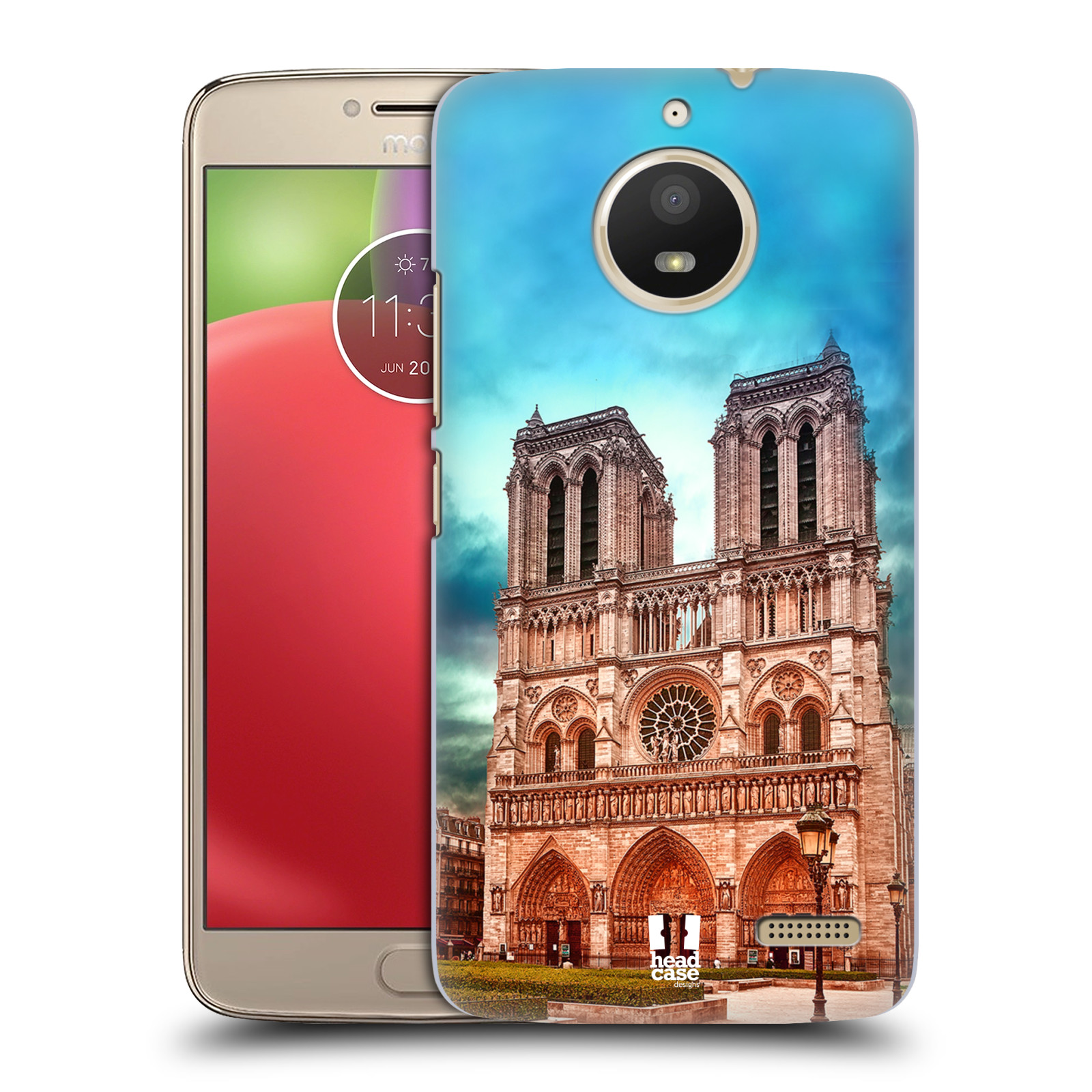 Pouzdro na mobil Lenovo Moto E4 - HEAD CASE - historická místa katedrála Notre Dame