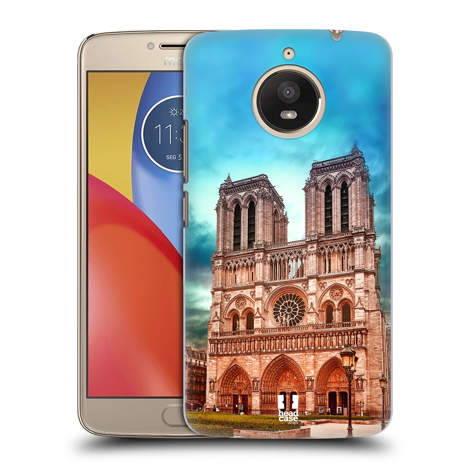 Pouzdro na mobil Lenovo Moto E4 PLUS - HEAD CASE - historická místa katedrála Notre Dame