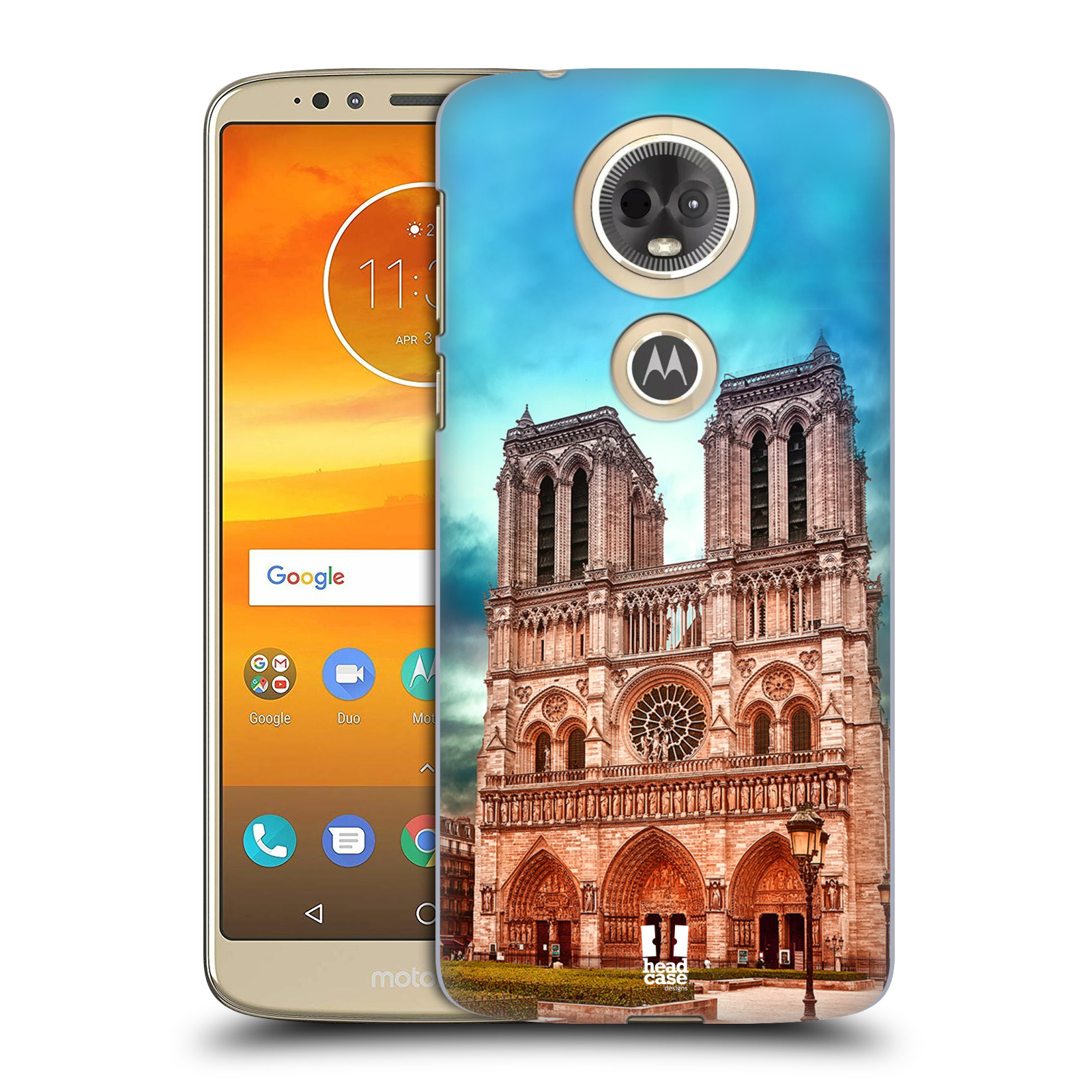 Pouzdro na mobil Motorola Moto E5 PLUS - HEAD CASE - historická místa katedrála Notre Dame