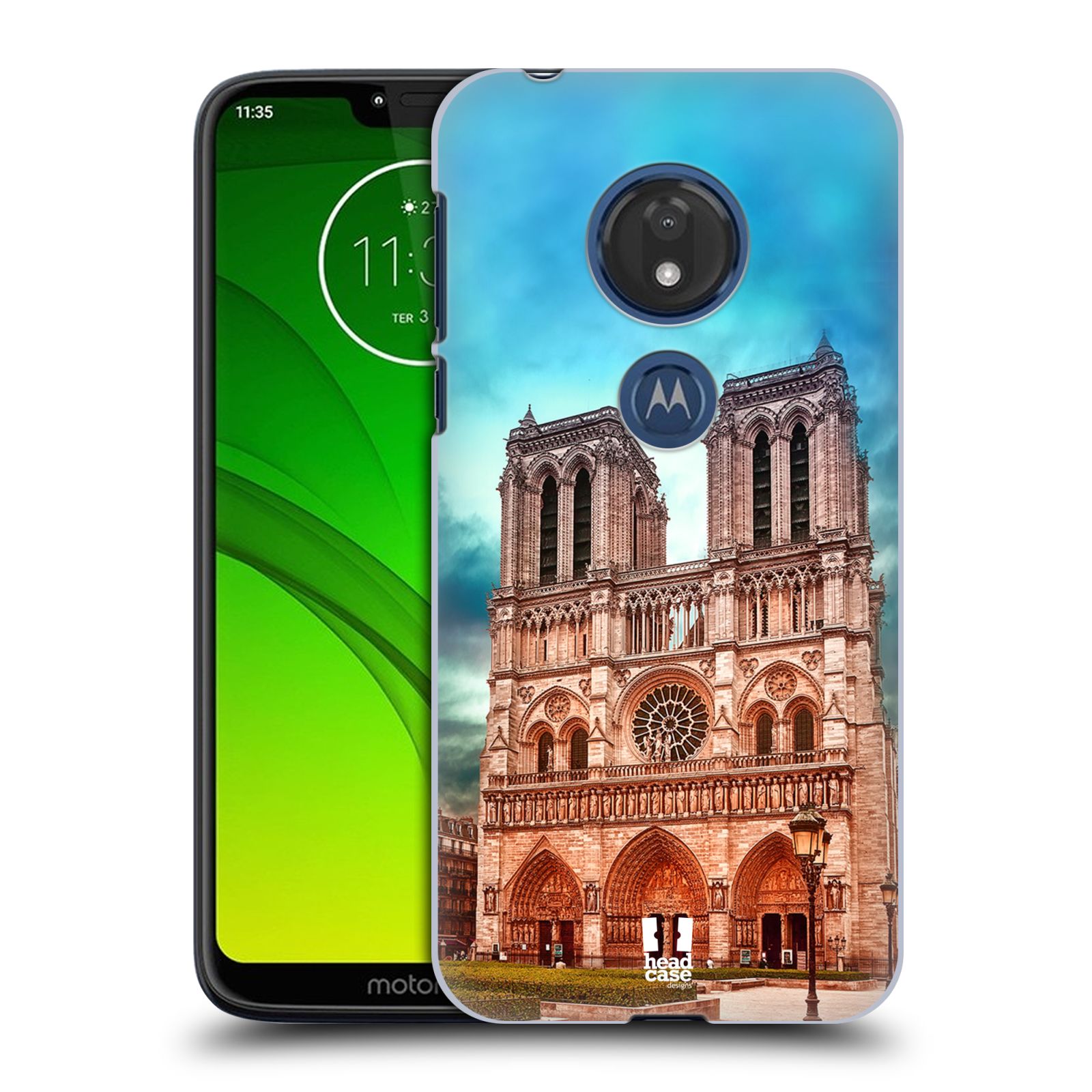Pouzdro na mobil Motorola Moto G7 Play - HEAD CASE - historická místa katedrála Notre Dame