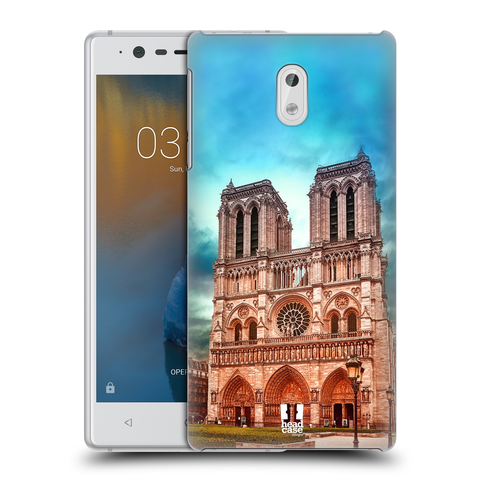 Pouzdro na mobil Nokia 3 - HEAD CASE - historická místa katedrála Notre Dame