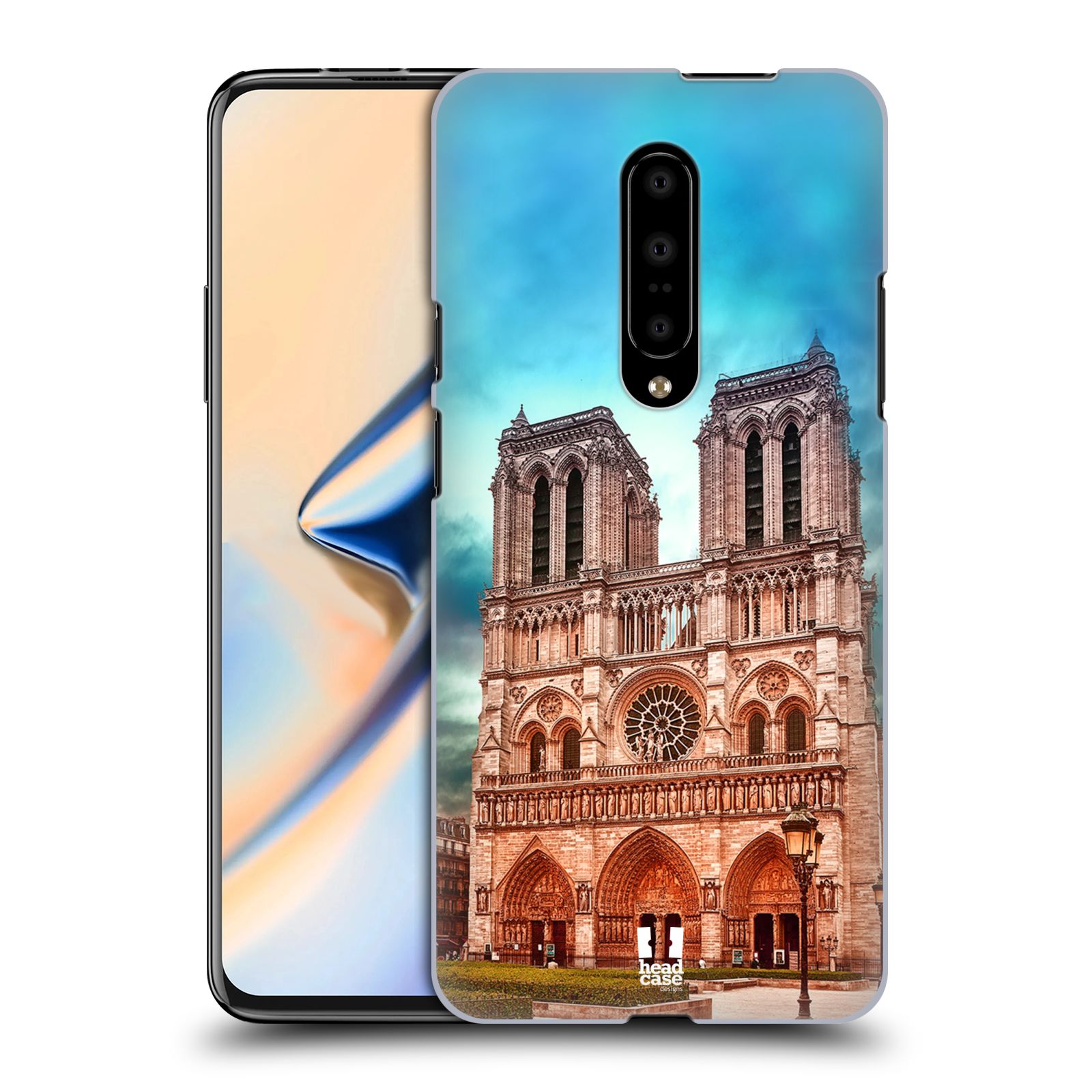 Pouzdro na mobil OnePlus 7 - HEAD CASE - historická místa katedrála Notre Dame