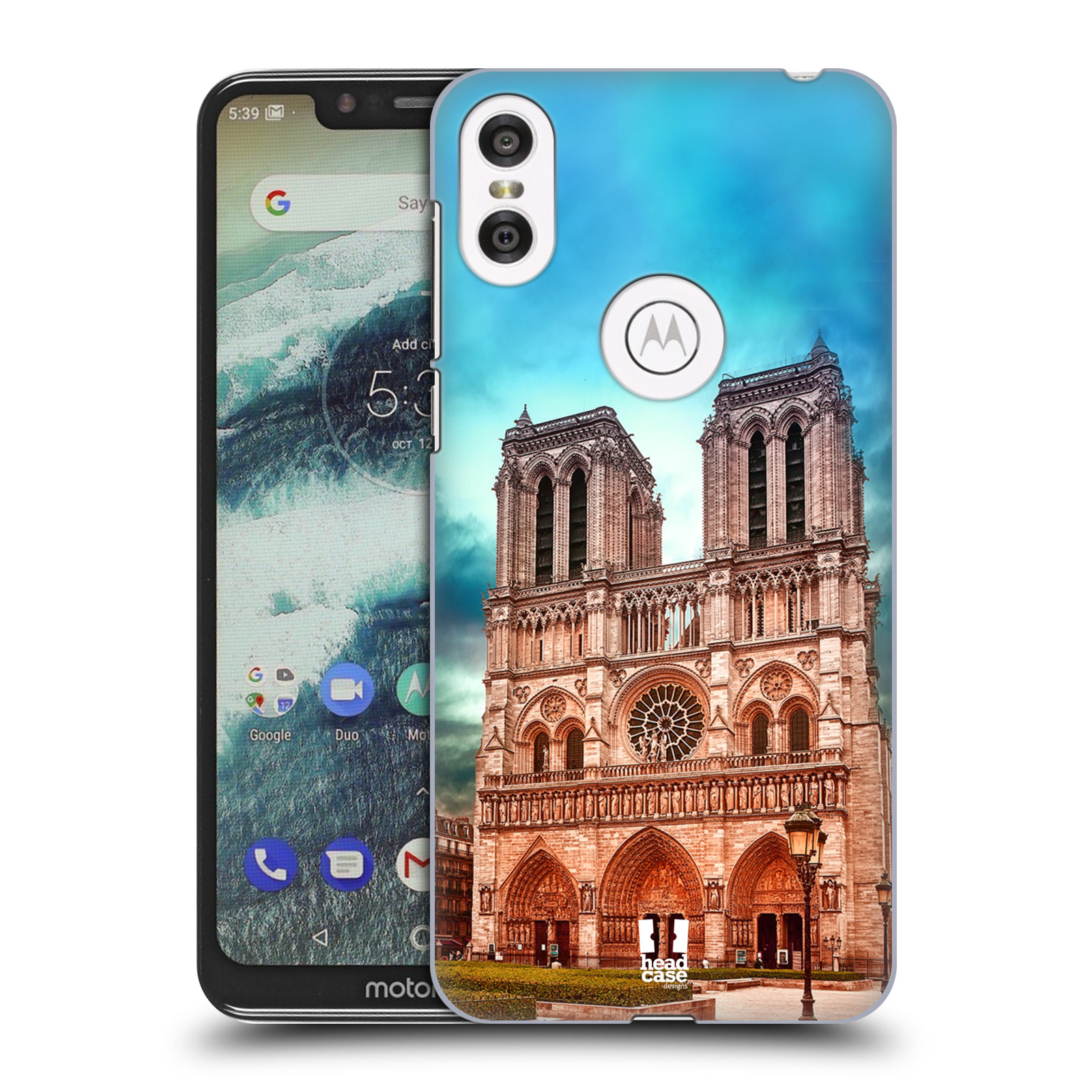 Pouzdro na mobil Motorola Moto ONE - HEAD CASE - historická místa katedrála Notre Dame