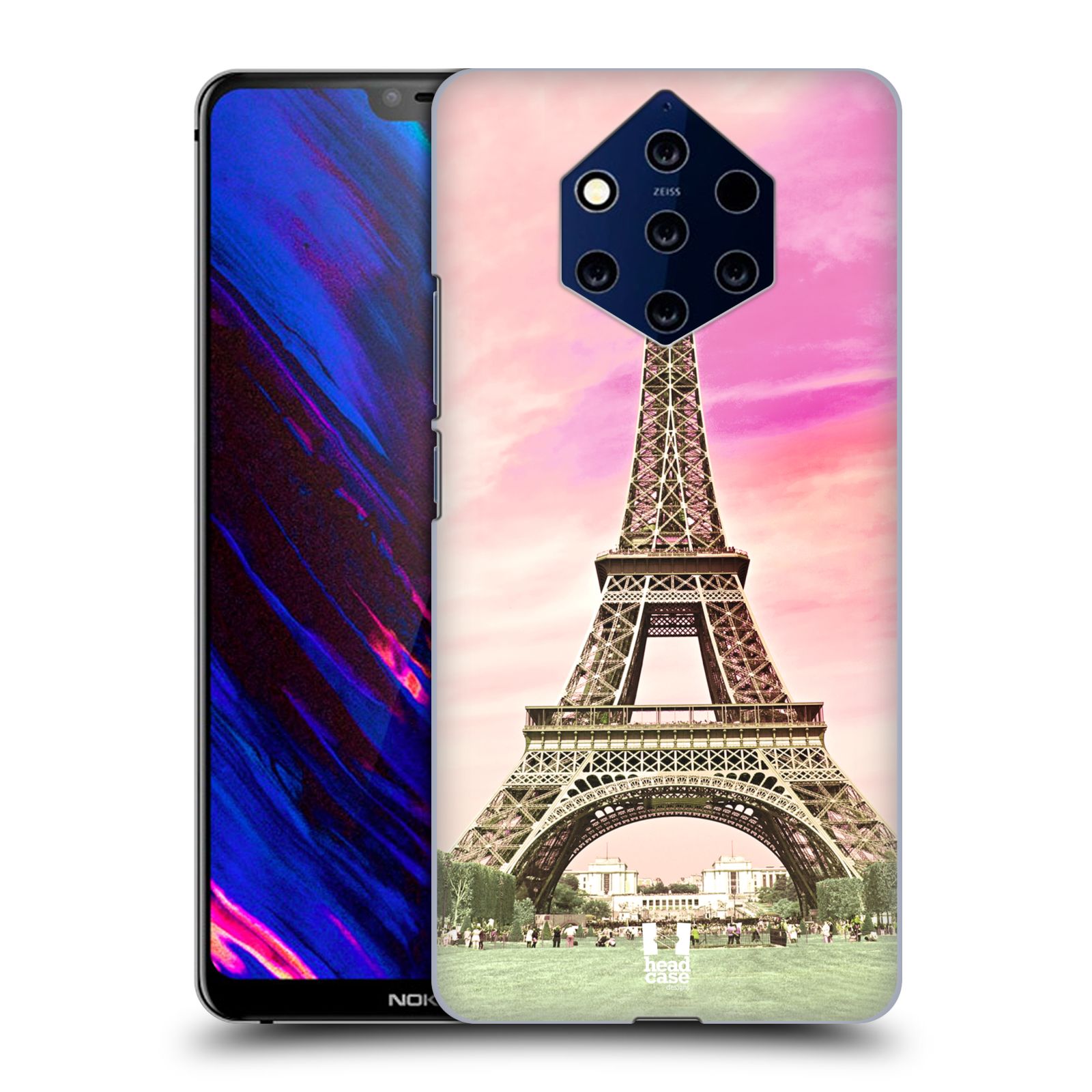 Pouzdro na mobil NOKIA 9 PureView - HEAD CASE - historická místa Eiffelova věž Paříž