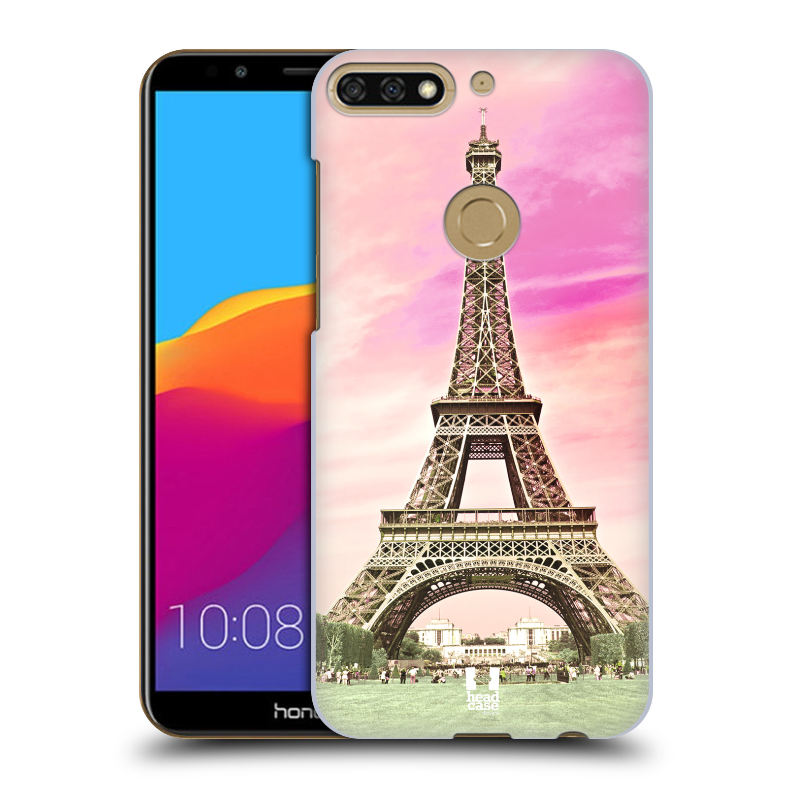 Pouzdro na mobil HONOR 7C - HEAD CASE - historická místa Eiffelova věž Paříž