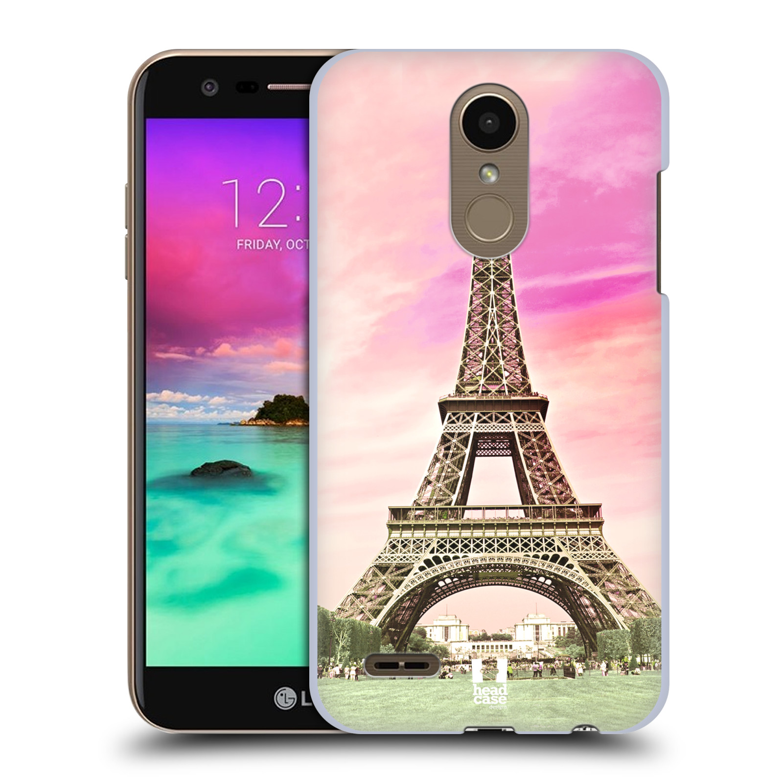 Pouzdro na mobil LG K10 2018 - HEAD CASE - historická místa Eiffelova věž Paříž