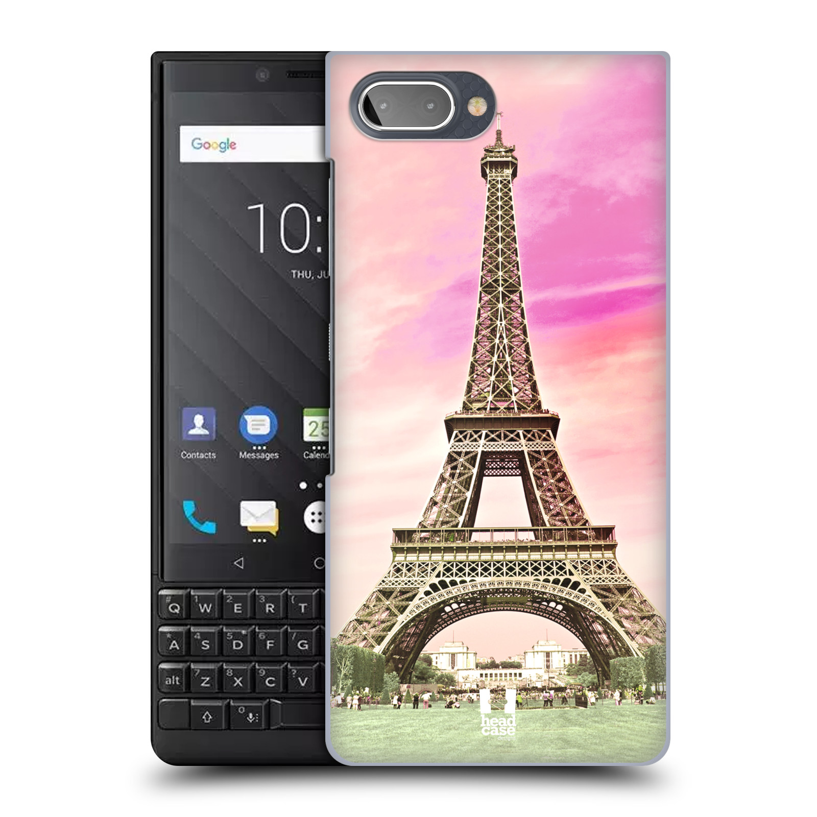 Pouzdro na mobil Blackberry KEY 2 - HEAD CASE - historická místa Eiffelova věž Paříž