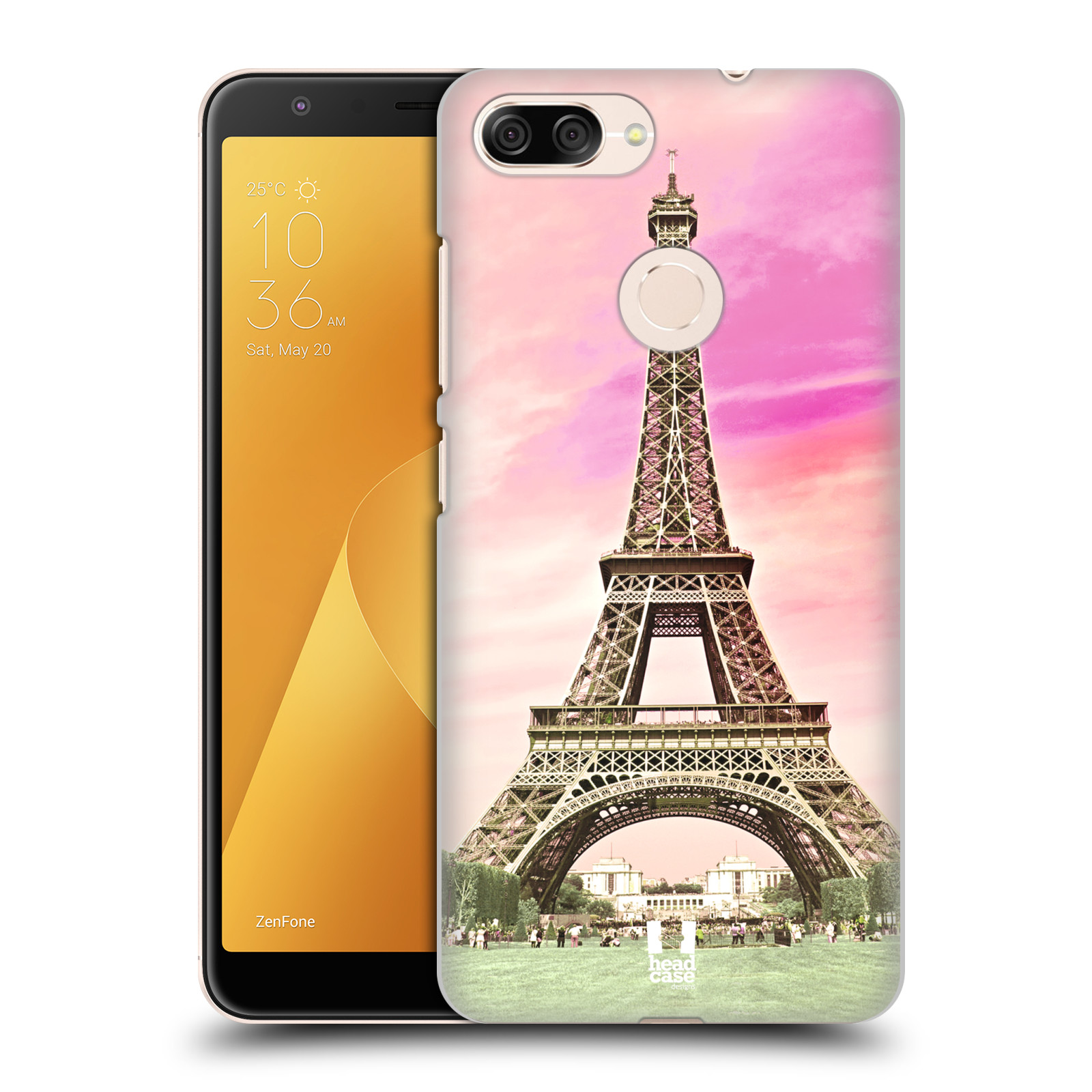 Pouzdro na mobil ASUS ZENFONE Max Plus M1 - HEAD CASE - historická místa Eiffelova věž Paříž