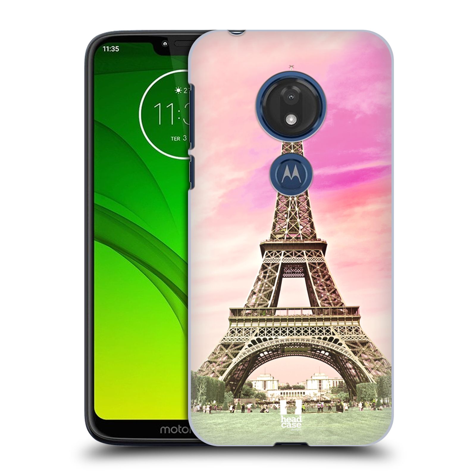 Pouzdro na mobil Motorola Moto G7 Play - HEAD CASE - historická místa Eiffelova věž Paříž