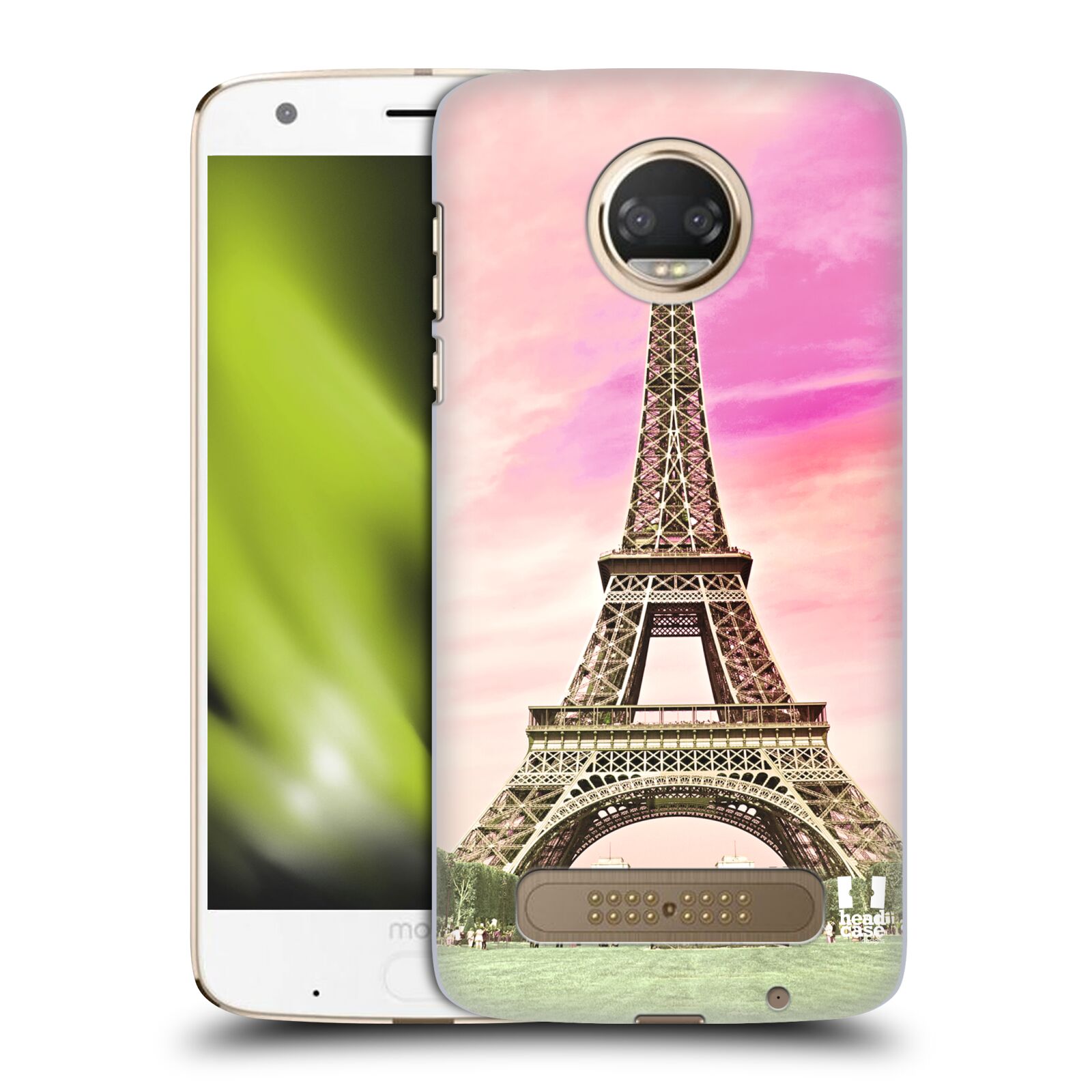 Pouzdro na mobil Motorola Moto Z2 PLAY - HEAD CASE - historická místa Eiffelova věž Paříž