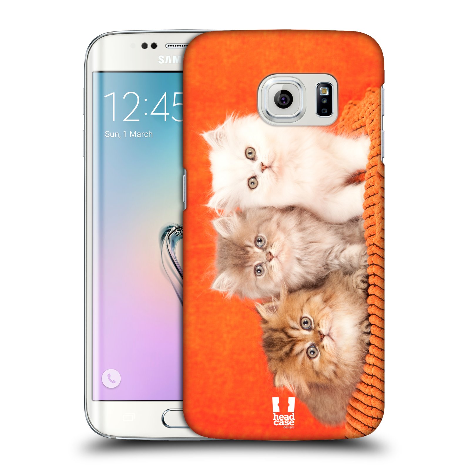 HEAD CASE plastový obal na mobil SAMSUNG Galaxy S6 EDGE (G9250, G925, G925F) vzor Kočičky koťata foto 3 kočky