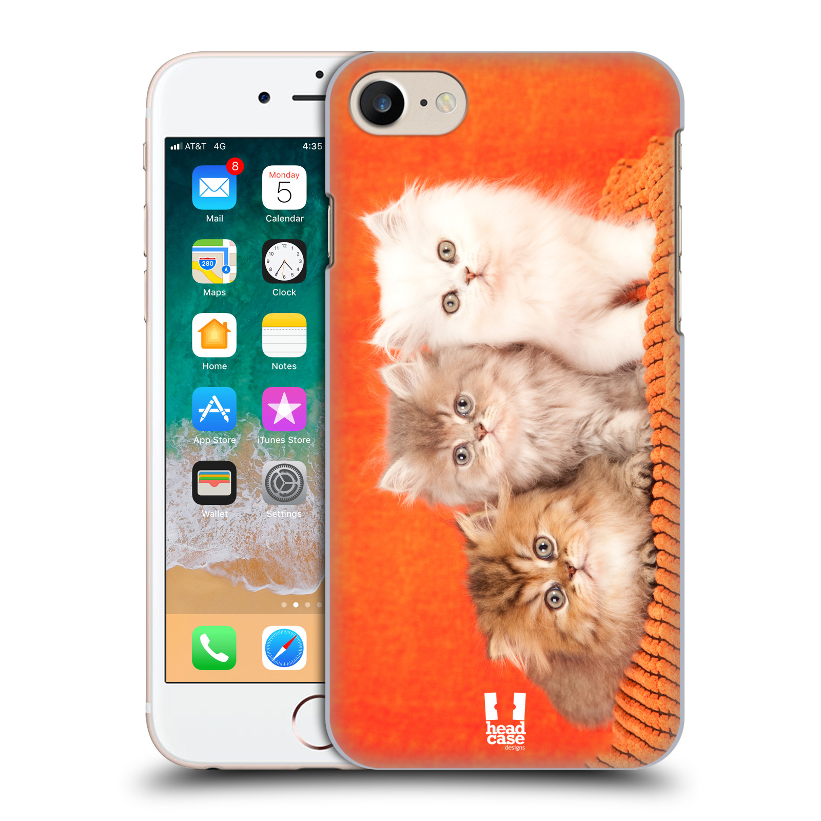 HEAD CASE plastový obal na mobil Apple Iphone 7 vzor Kočičky koťata foto 3 kočky