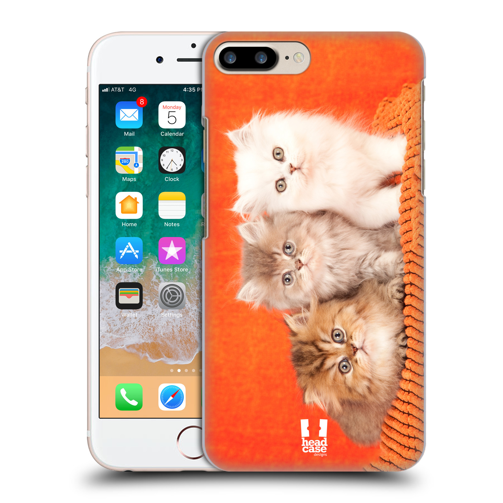 Plastové pouzdro pro mobil Apple Iphone 8 PLUS vzor Kočičky koťata foto 3 kočky