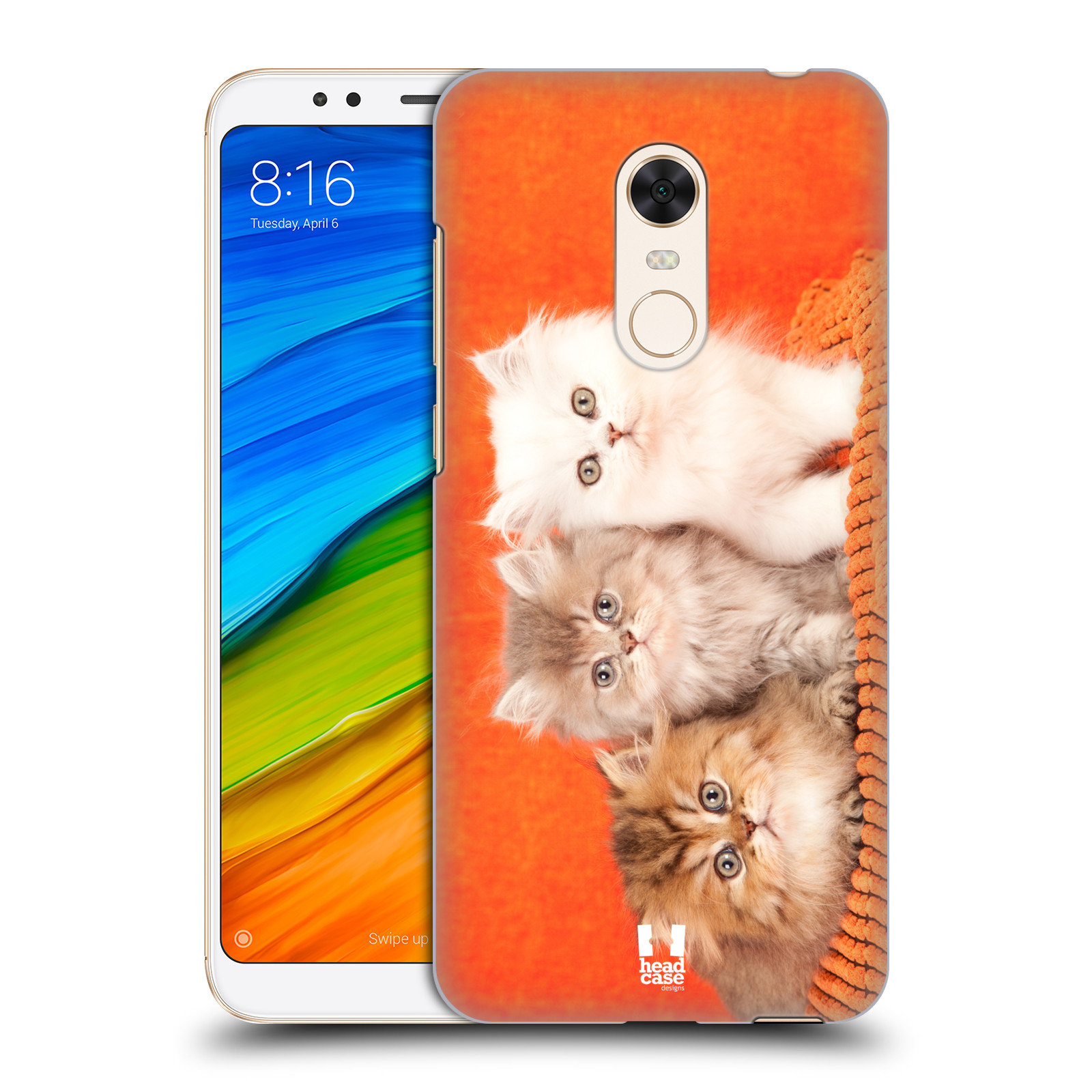 HEAD CASE plastový obal na mobil Xiaomi Redmi 5 PLUS vzor Kočičky koťata foto 3 kočky