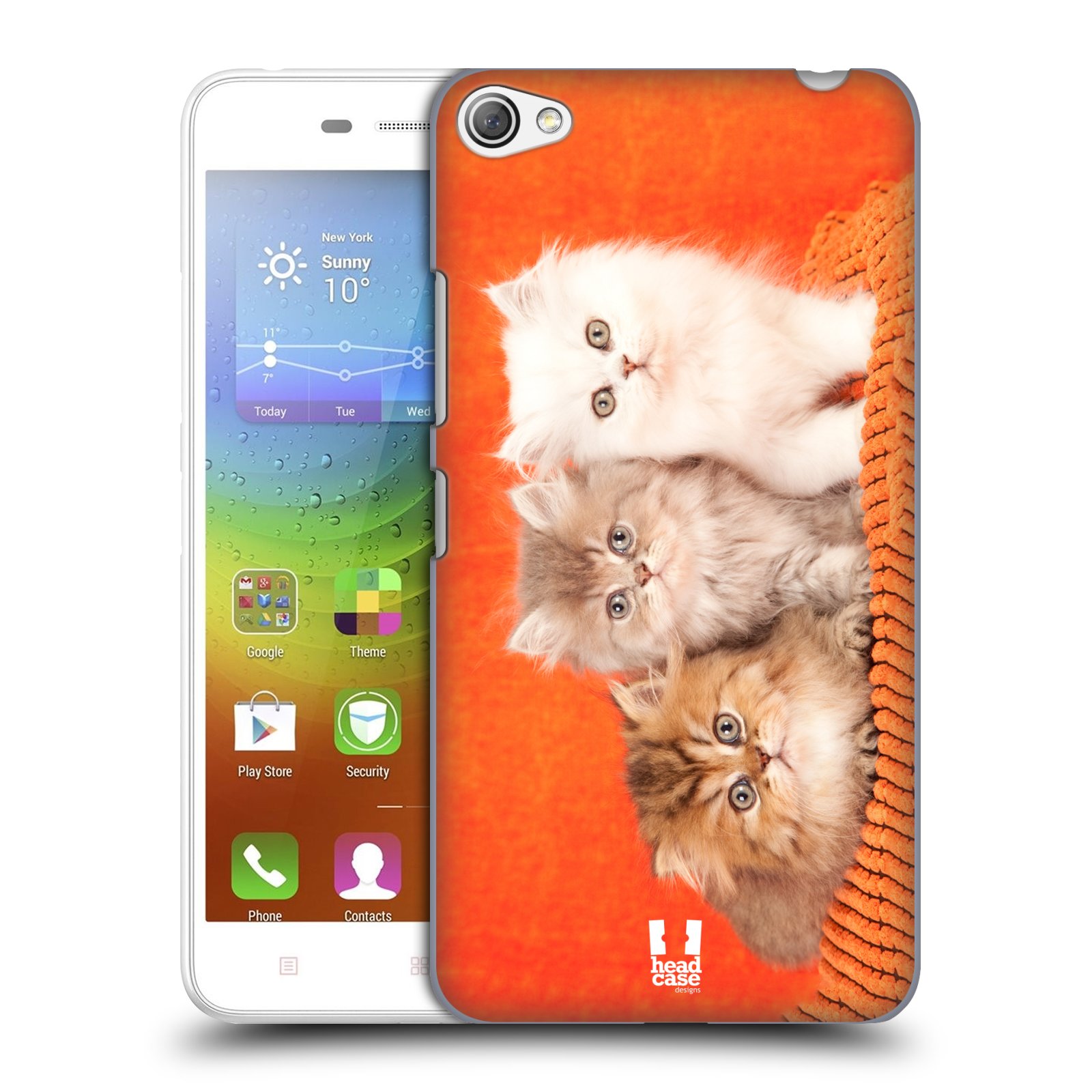 HEAD CASE pevný plastový obal na mobil LENOVO S60 / LENOVO S60 DUAL SIM vzor Kočičky koťata foto 3 kočky
