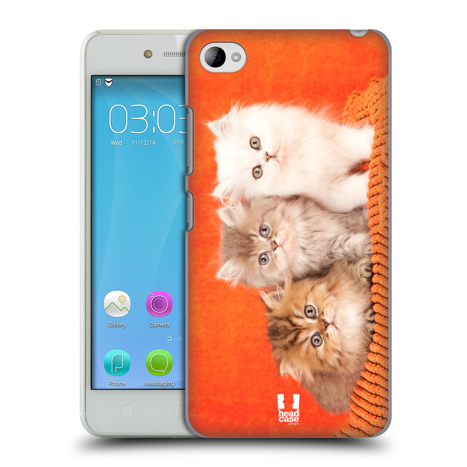 HEAD CASE pevný plastový obal na mobil LENOVO S90 vzor Kočičky koťata foto 3 kočky