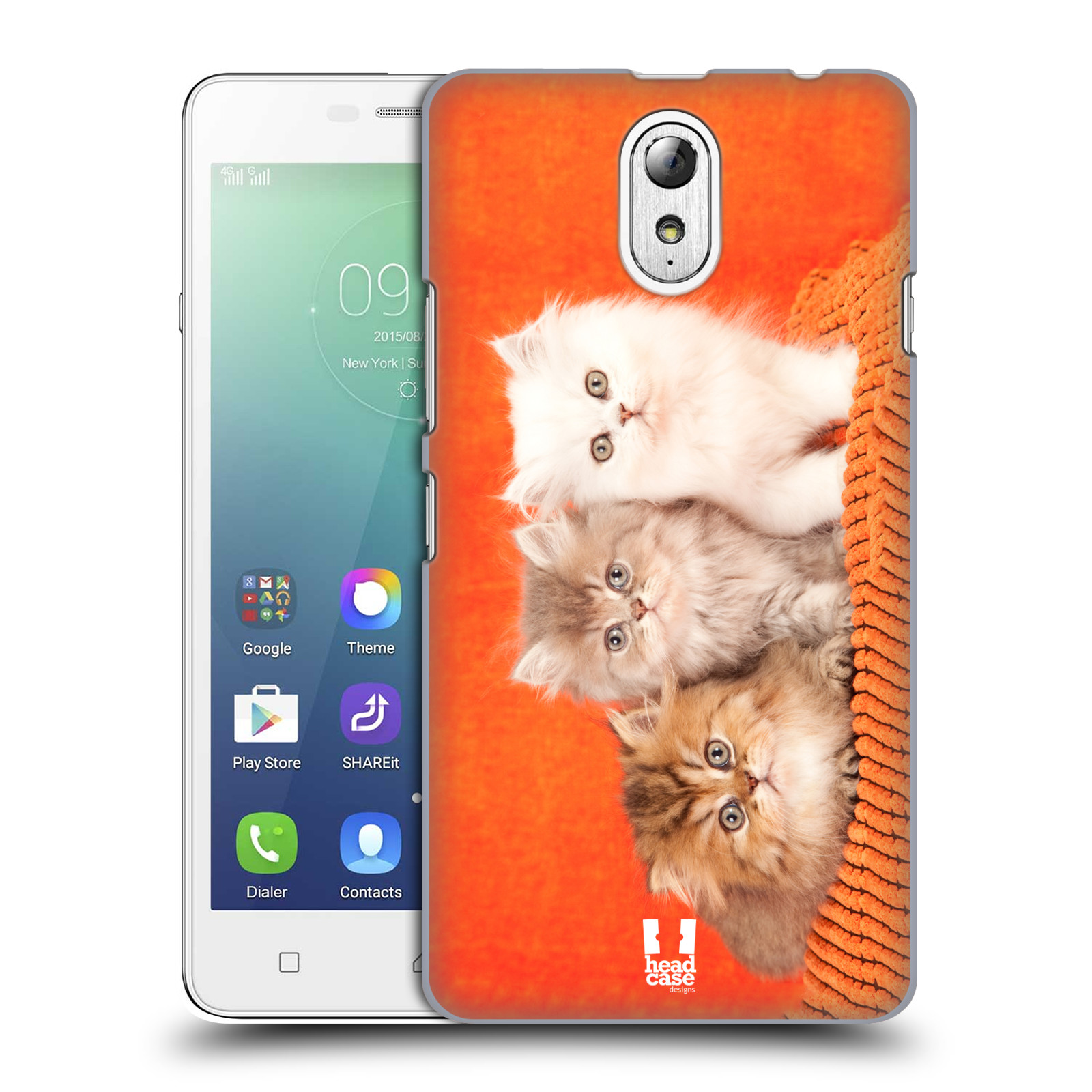 HEAD CASE pevný plastový obal na mobil LENOVO VIBE P1m / LENOVO VIBE p1m DUAL SIM vzor Kočičky koťata foto 3 kočky