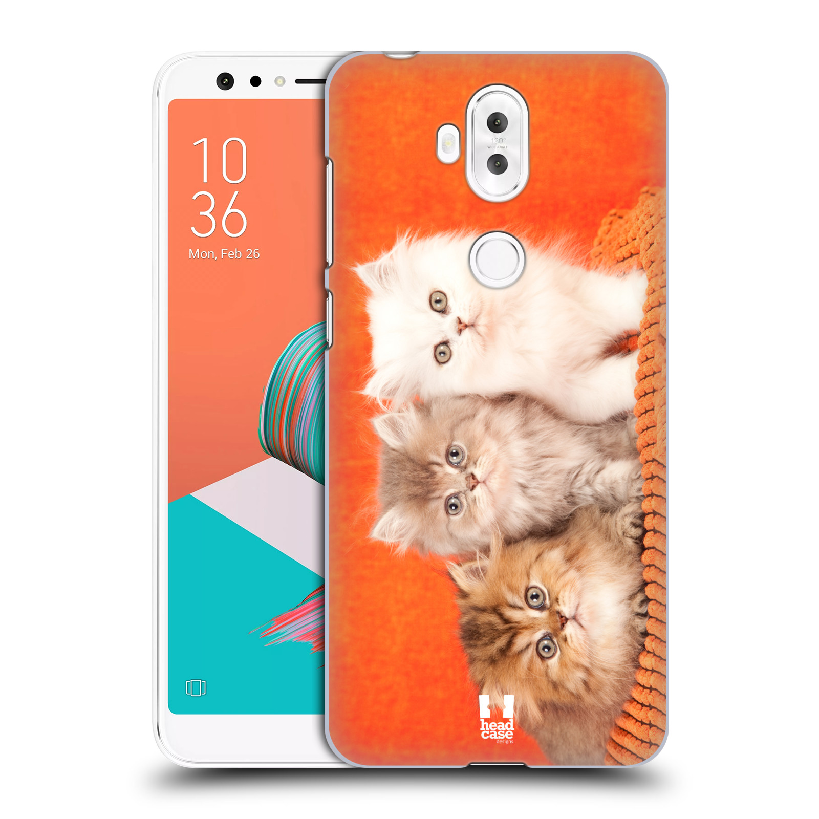 HEAD CASE plastový obal na mobil Asus Zenfone 5 LITE ZC600KL vzor Kočičky koťata foto 3 kočky