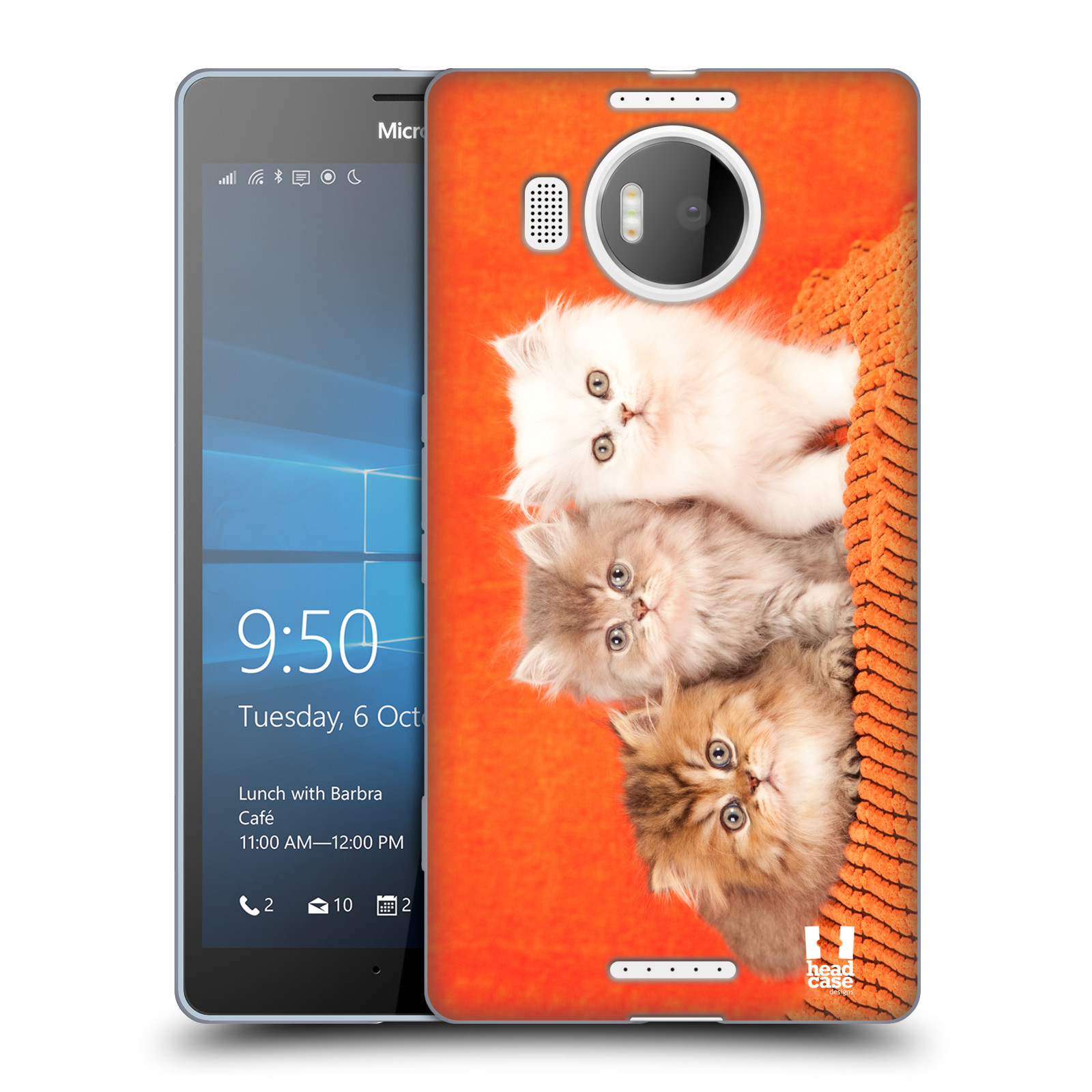 HEAD CASE silikonový obal na mobil NOKIA, MICROSOFT LUMIA 950 XL / LUMIA 950 XL DUAL SIM vzor Kočičky koťata foto 3 kočky