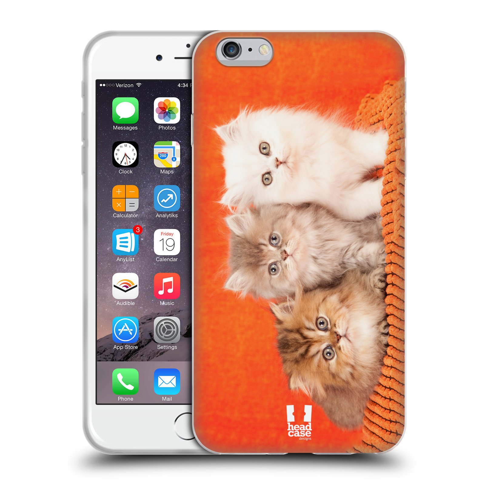 HEAD CASE silikonový obal na mobil Apple Iphone 6 PLUS/ 6S PLUS vzor Kočičky koťata foto 3 kočky