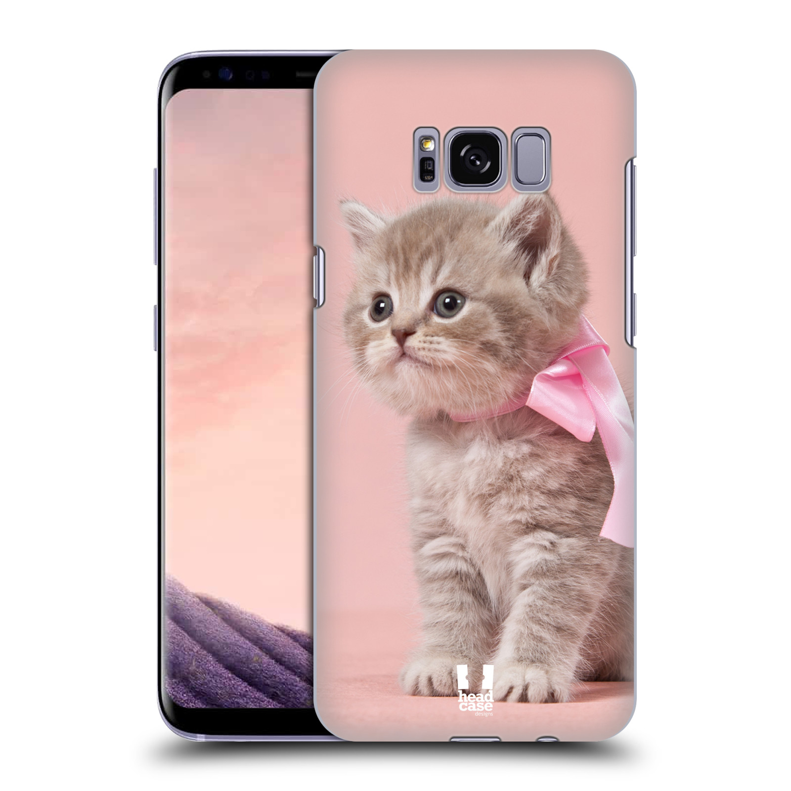 HEAD CASE plastový obal na mobil Samsung Galaxy S8 vzor Kočičky koťata foto kotě s růžovou mašlí