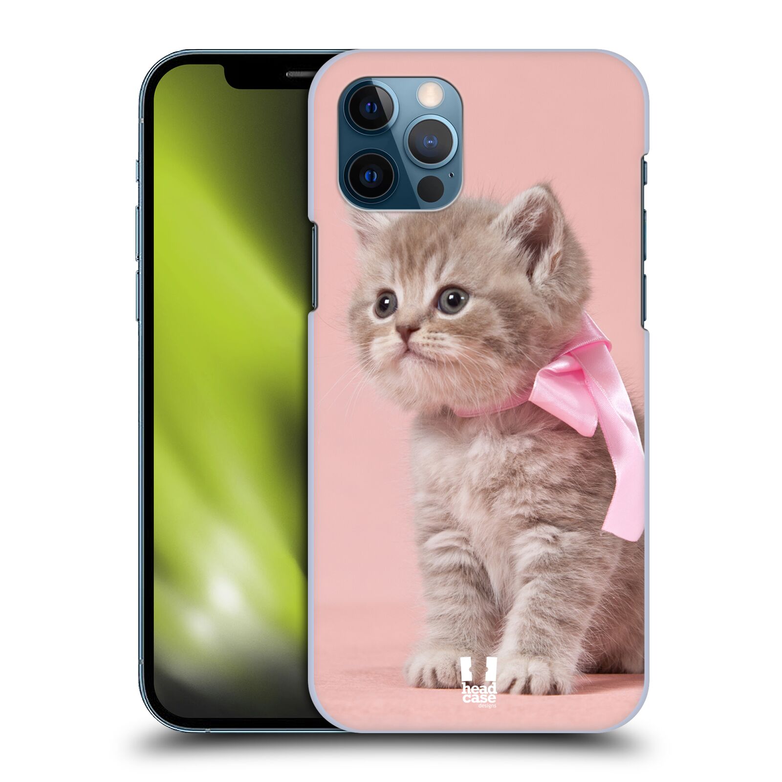 HEAD CASE plastový obal na mobil Apple Iphone 12 / Iphone 12 PRO vzor Kočičky koťata foto kotě s růžovou mašlí