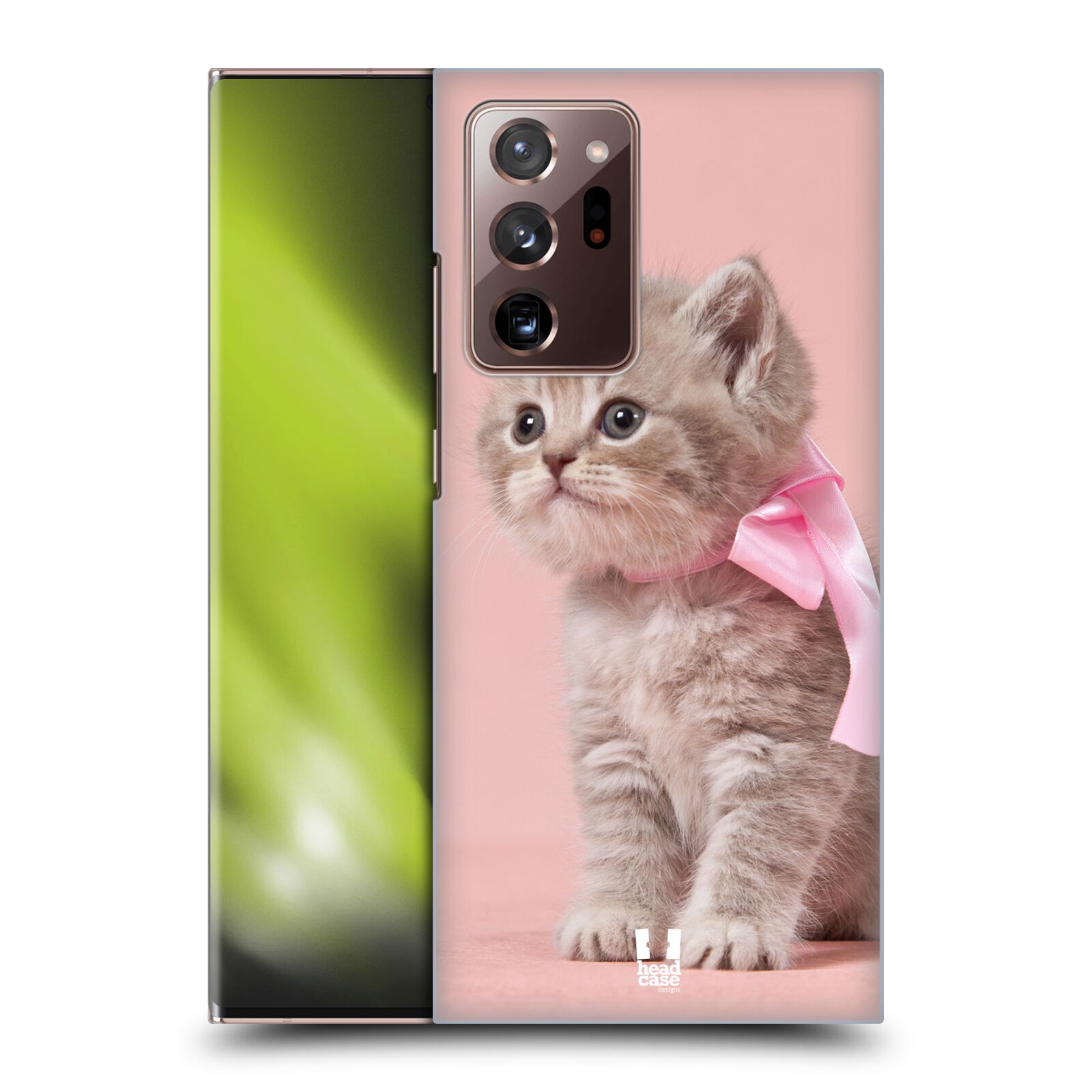 Plastový obal HEAD CASE na mobil Samsung Galaxy Note 20 ULTRA vzor Kočičky koťata foto kotě s růžovou mašlí