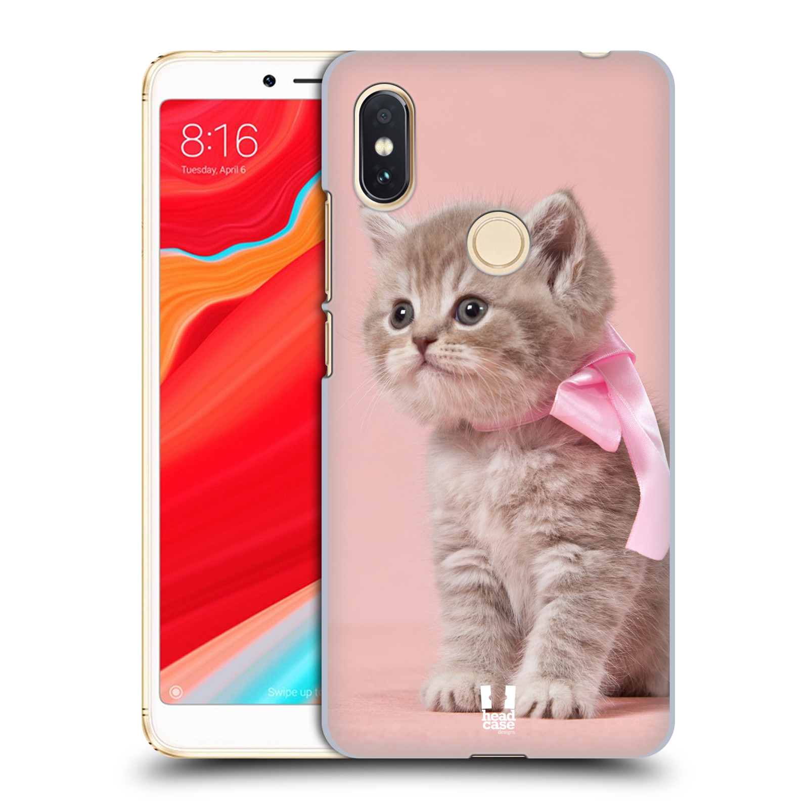 HEAD CASE plastový obal na mobil Xiaomi Redmi S2 vzor Kočičky koťata foto kotě s růžovou mašlí