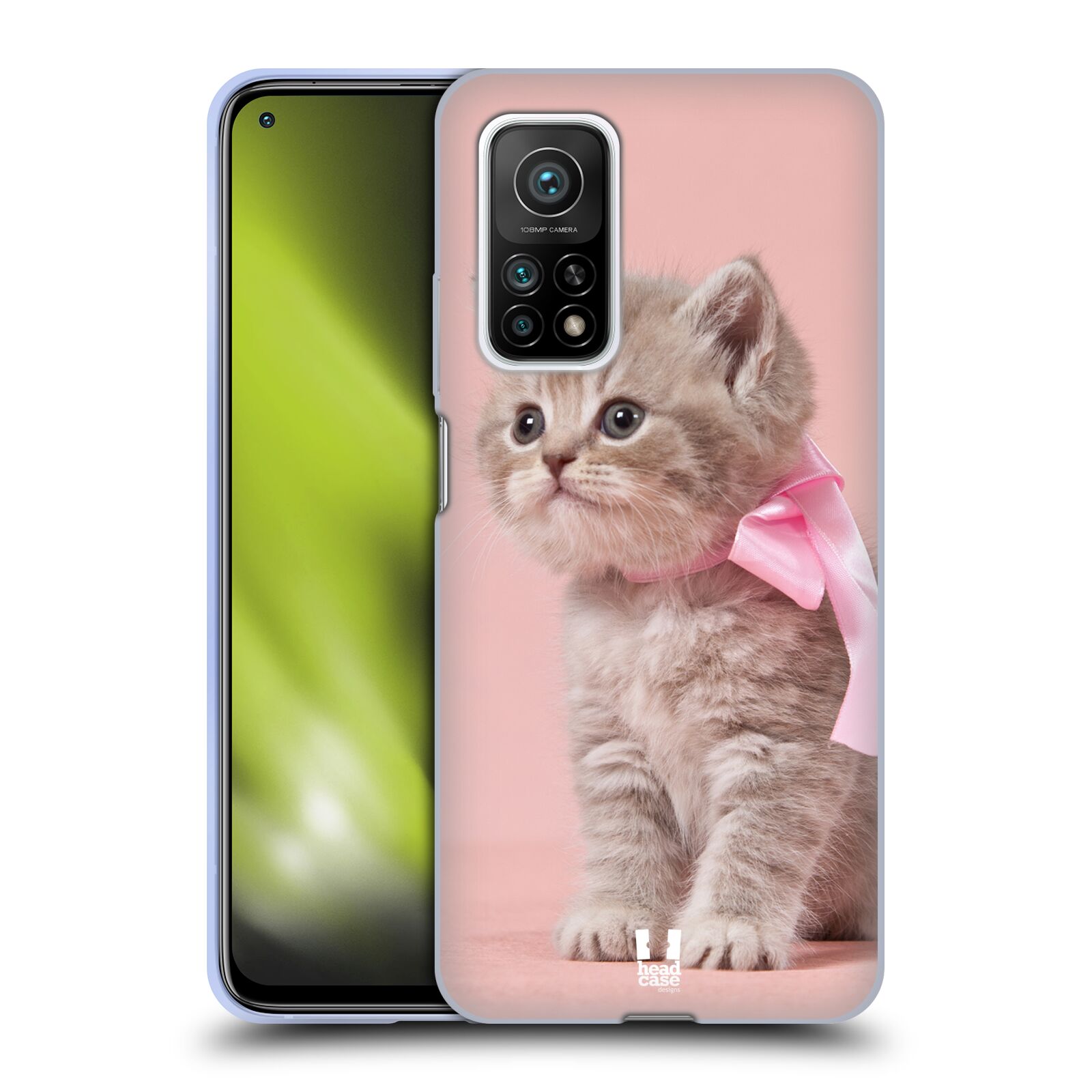 Plastový obal HEAD CASE na mobil Xiaomi Mi 10T a Mi 10T PRO vzor Kočičky koťata foto kotě s růžovou mašlí