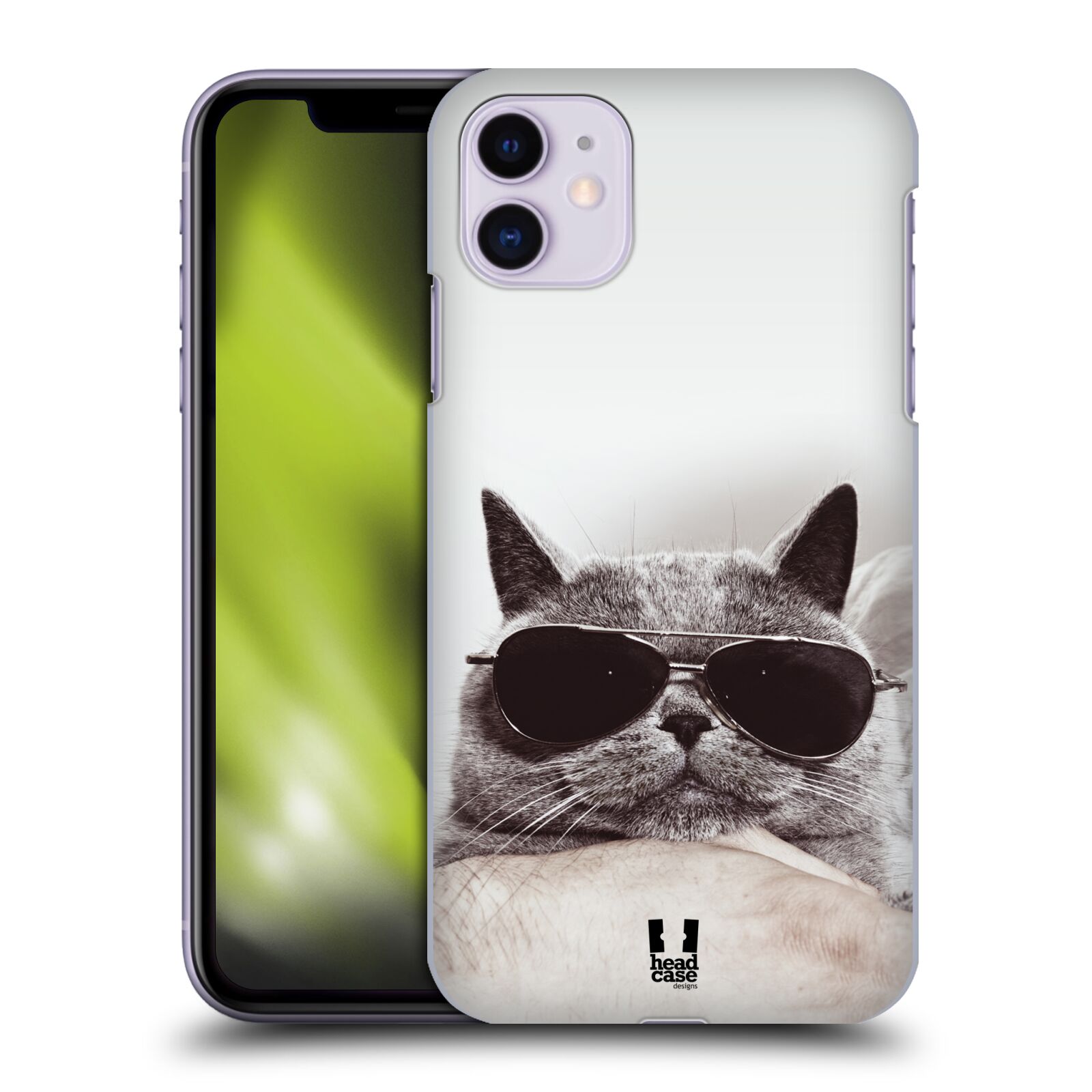 Pouzdro na mobil Apple Iphone 11 - HEAD CASE - vzor Kočičky koťata foto Britská kočka v brýlích